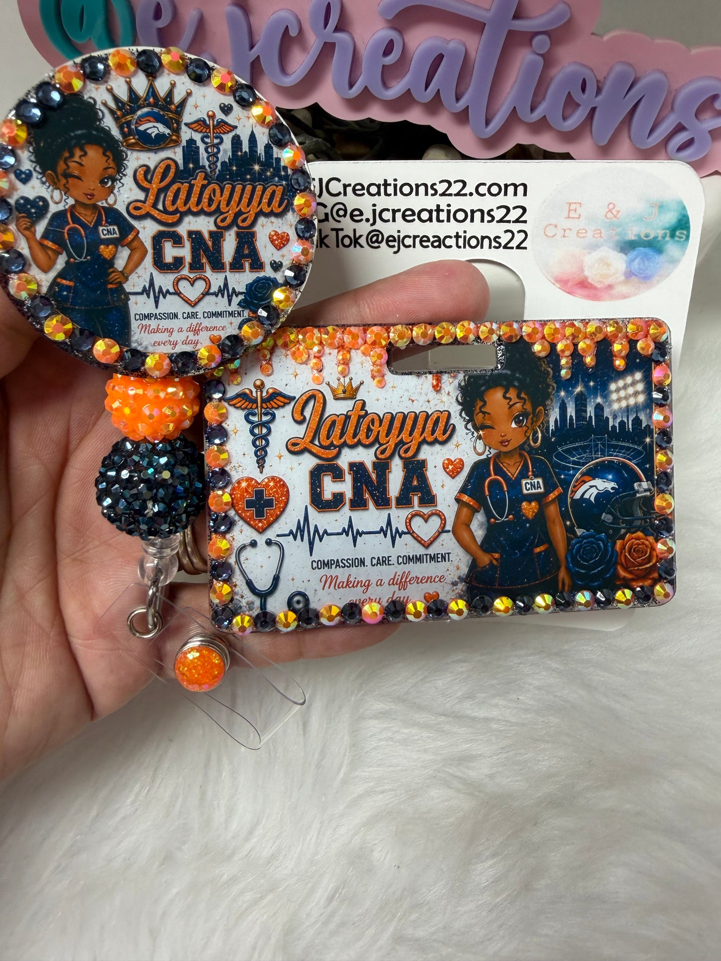 Bedazzle Bronco ID Badge Set