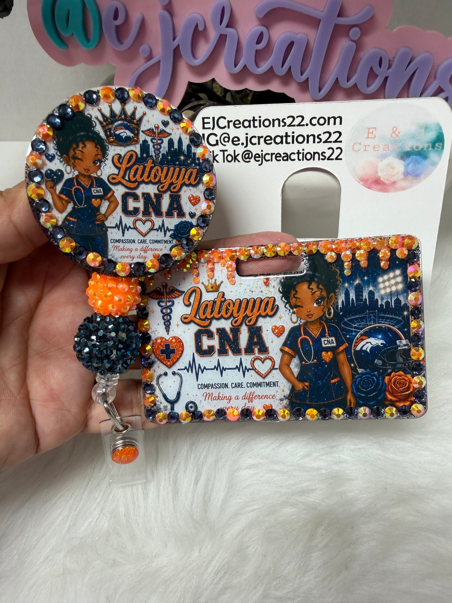 Bedazzle Bronco ID Badge Set