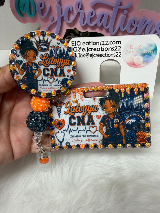 Bedazzle Bronco ID Badge Set
