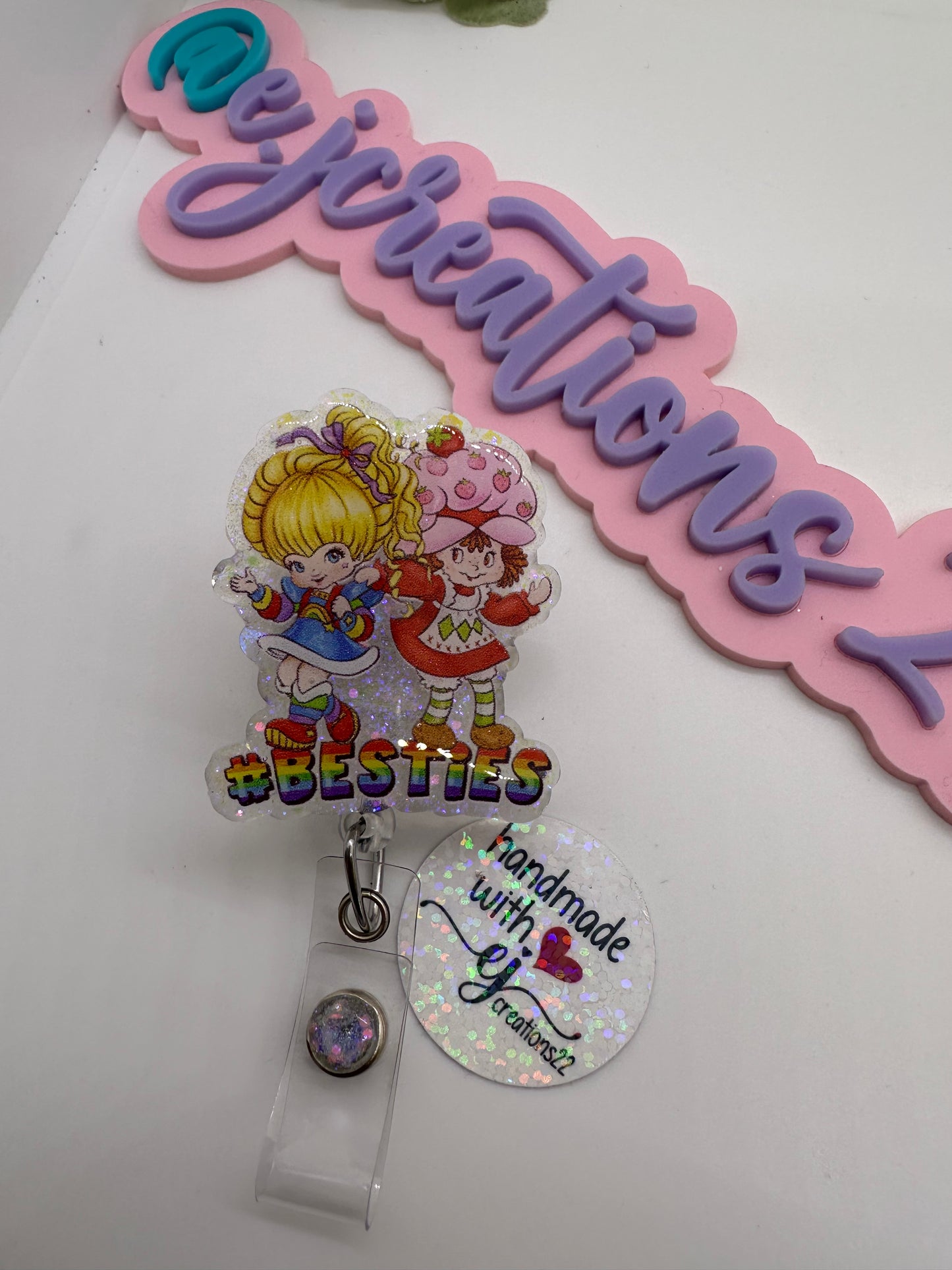 Besties Strawberry/ Rainbow Anime Badge Reel