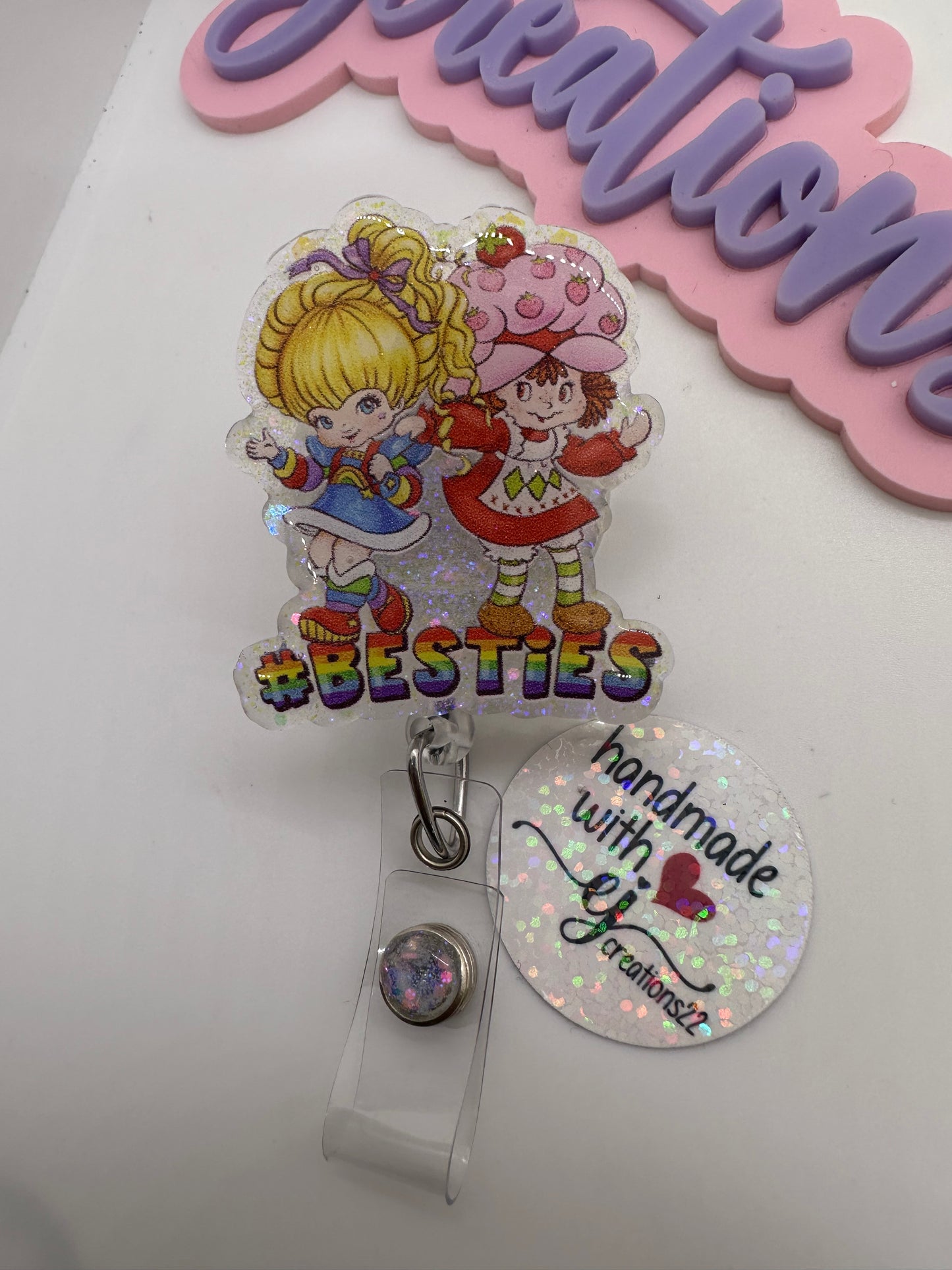 Besties Strawberry/ Rainbow Anime Badge Reel