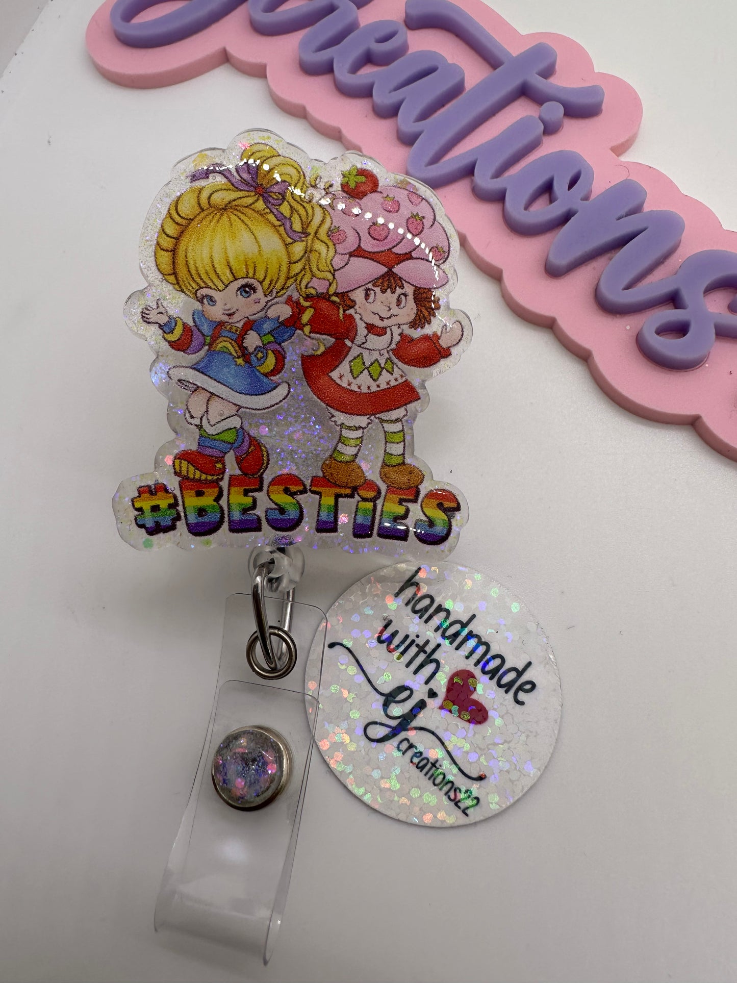 Besties Strawberry/ Rainbow Anime Badge Reel