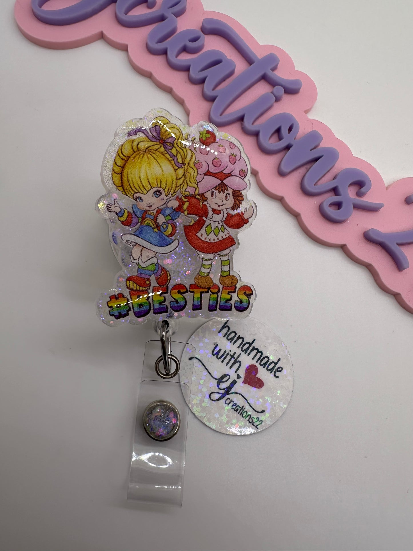 Besties Strawberry/ Rainbow Anime Badge Reel