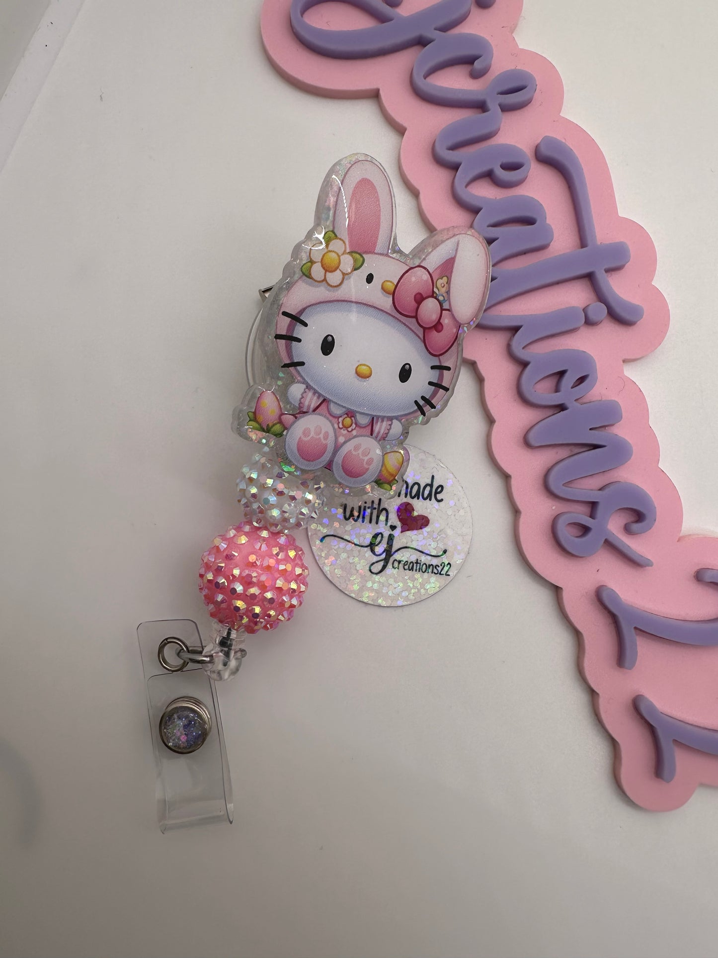 Easter Kitty Badge Reel