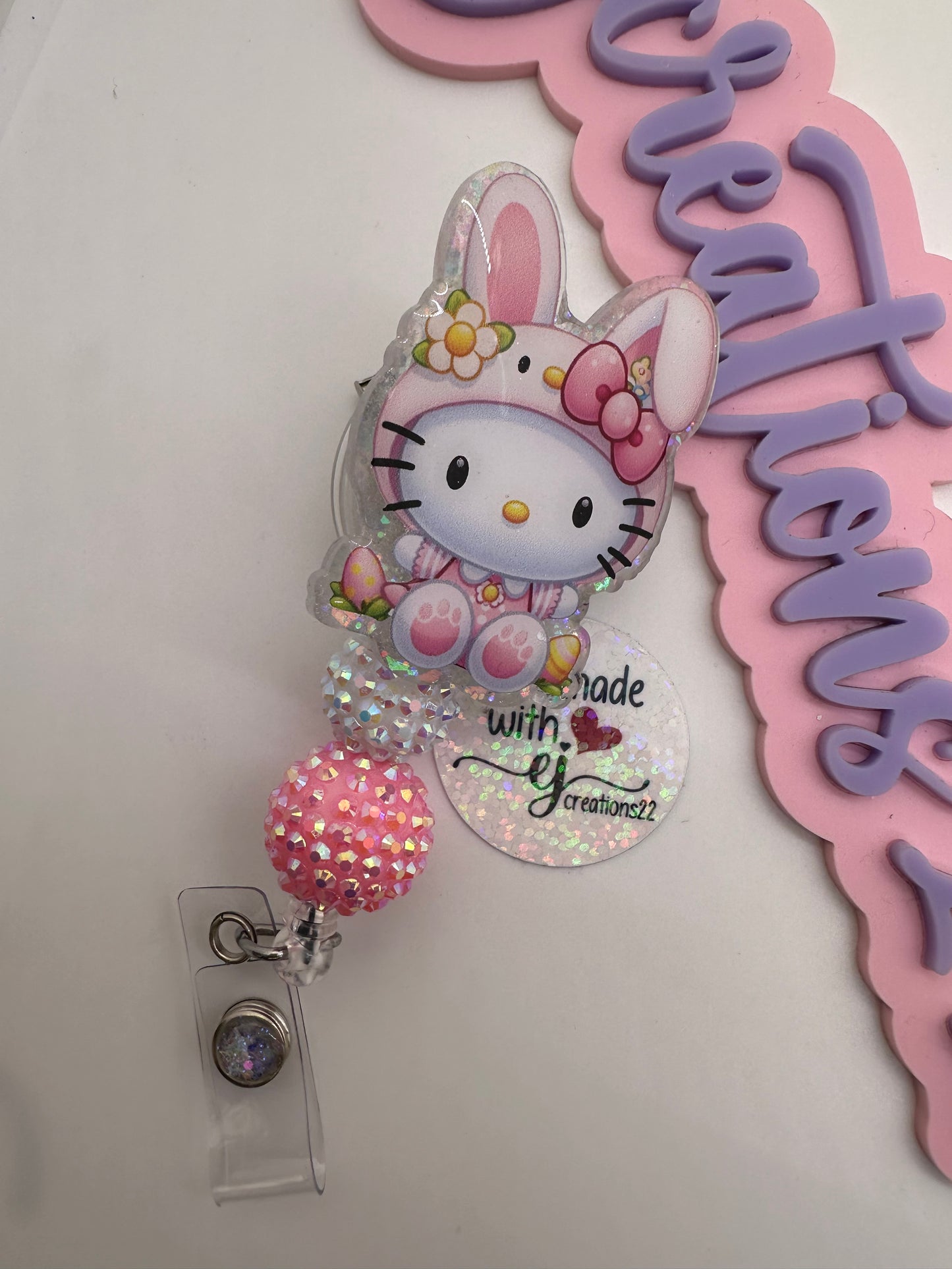 Easter Kitty Badge Reel