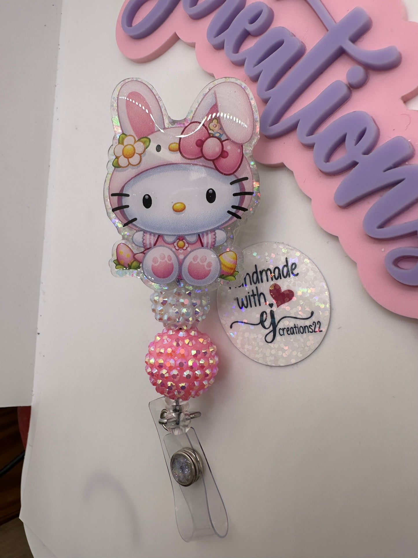 Easter Kitty Badge Reel