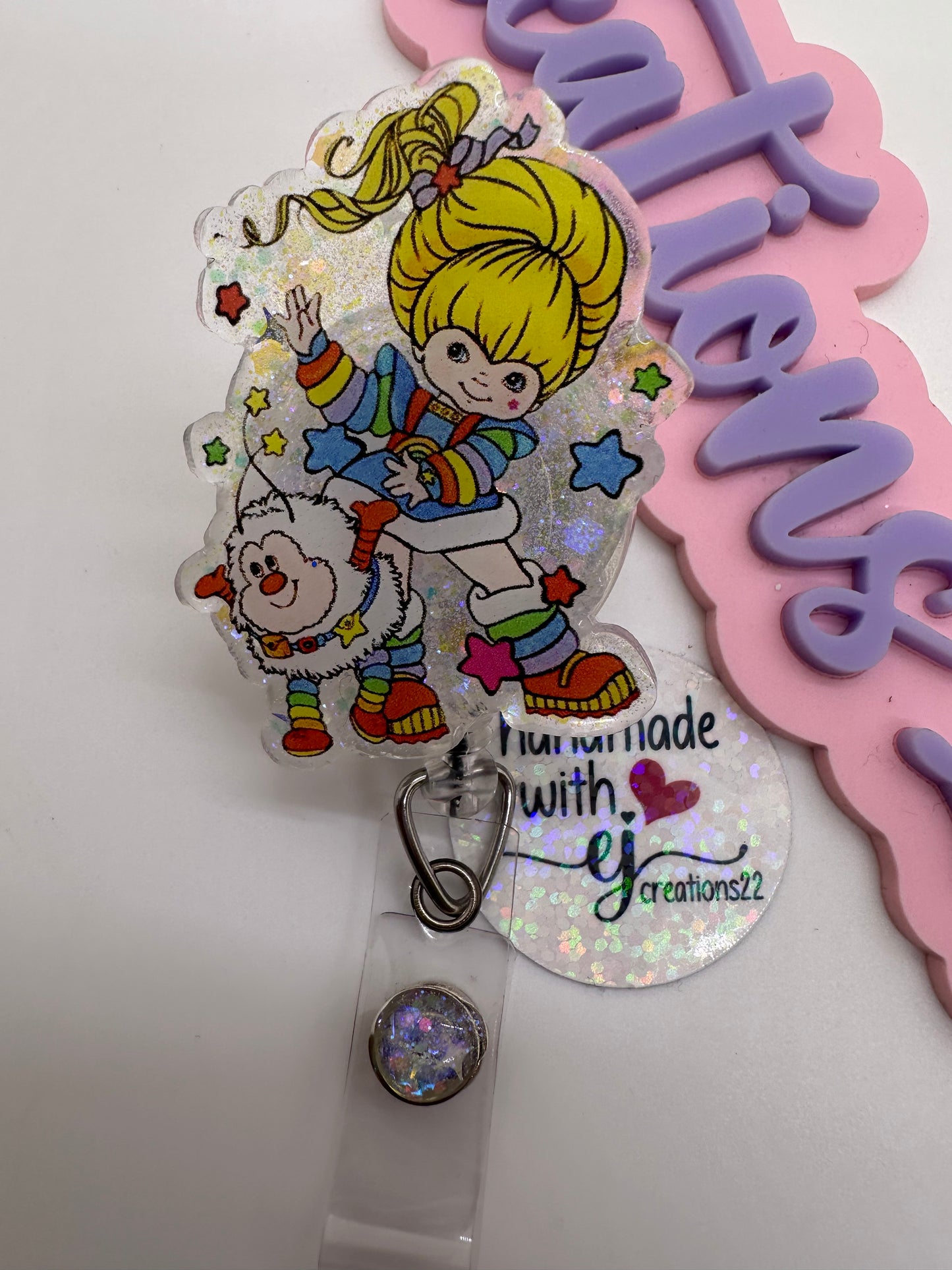 Rainbow Girl and Twink Cartoon Badge Reel