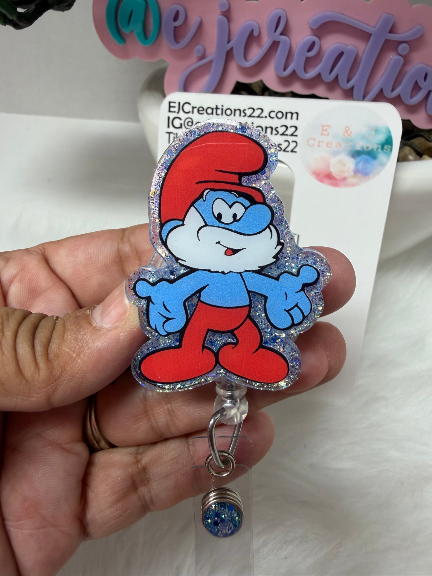 Papa Smurf Badge Reel