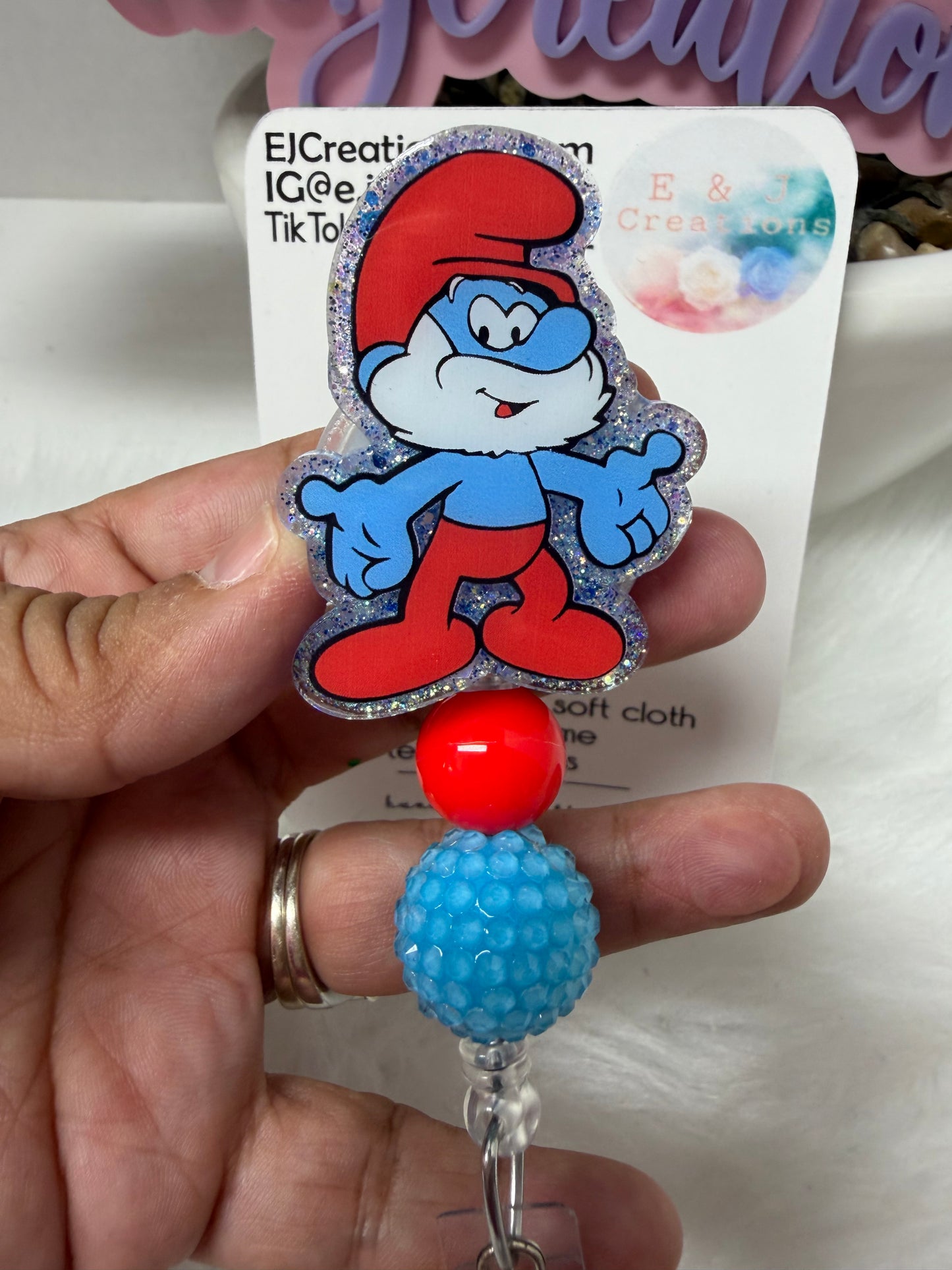 Papa Smurf Badge Reel