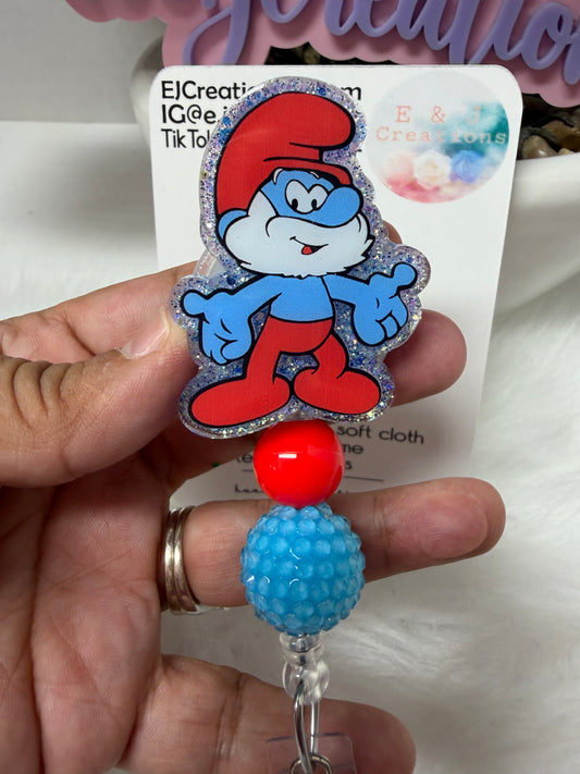 Papa Smurf Badge Reel