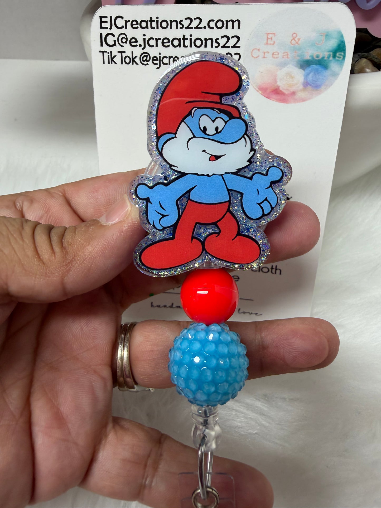 Papa Smurf Badge Reel
