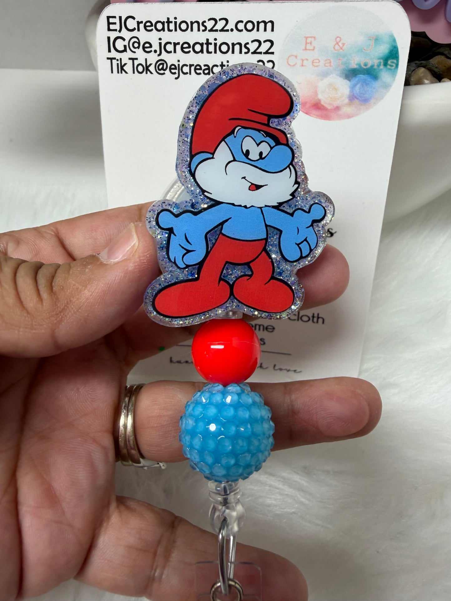 Papa Smurf Badge Reel