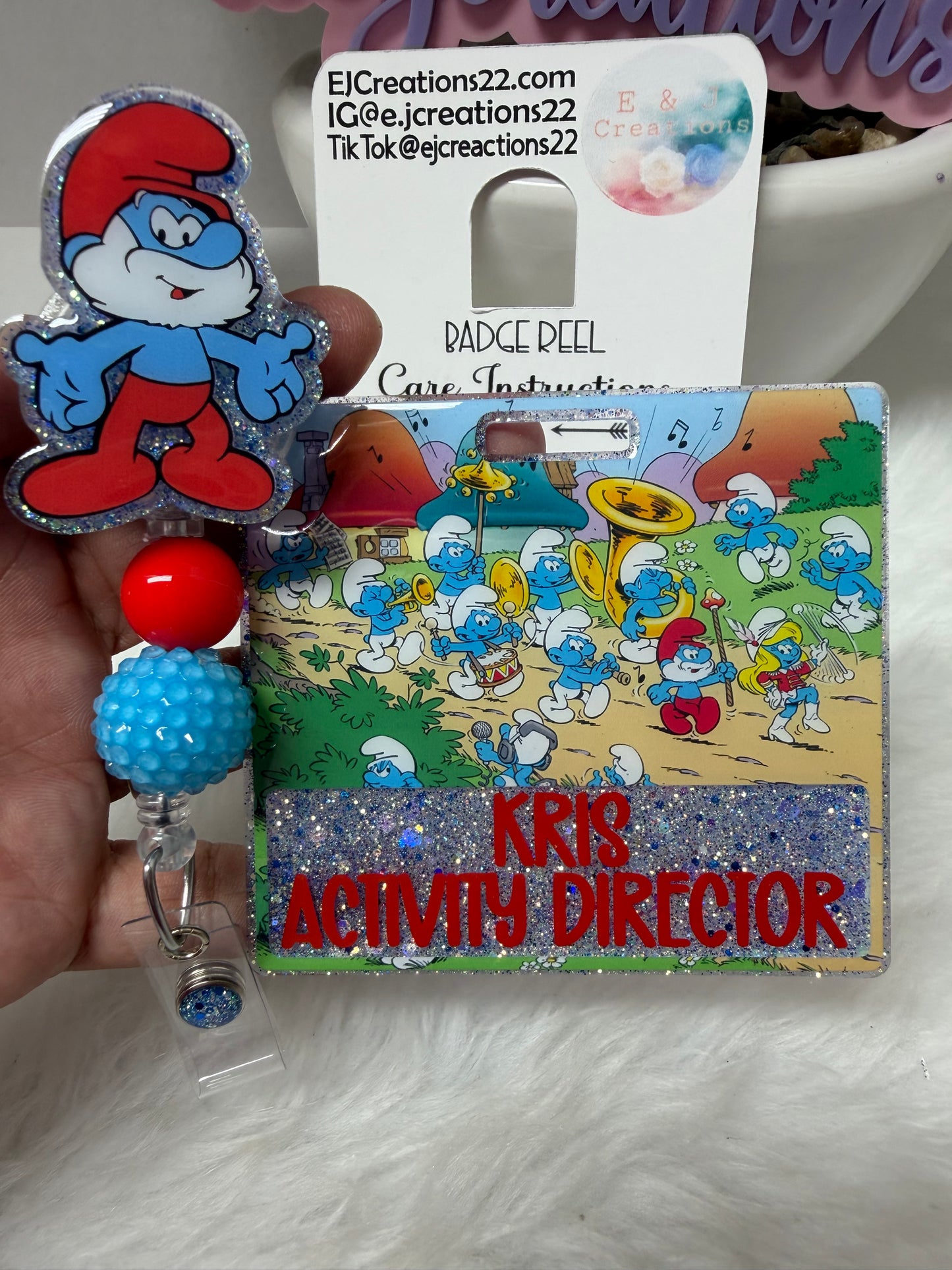 Papa Smurf Badge Buddy Set