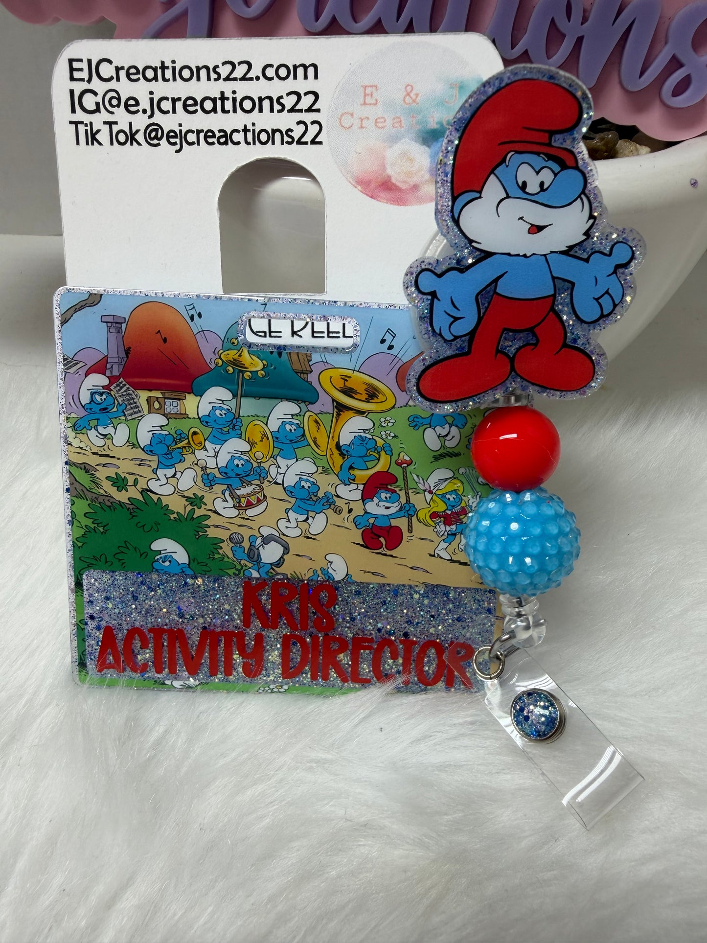 Papa Smurf Badge Buddy Set