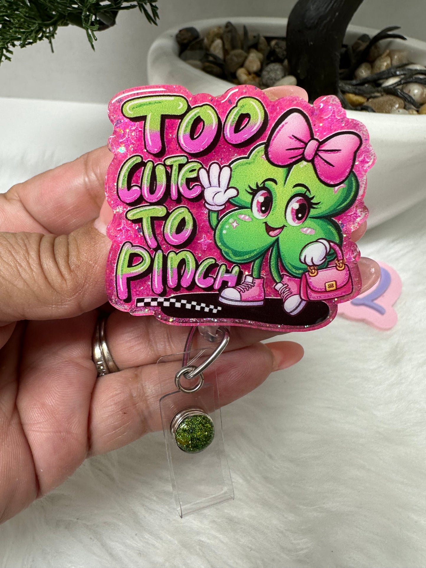 Too Cute To Pinch Badge Reel