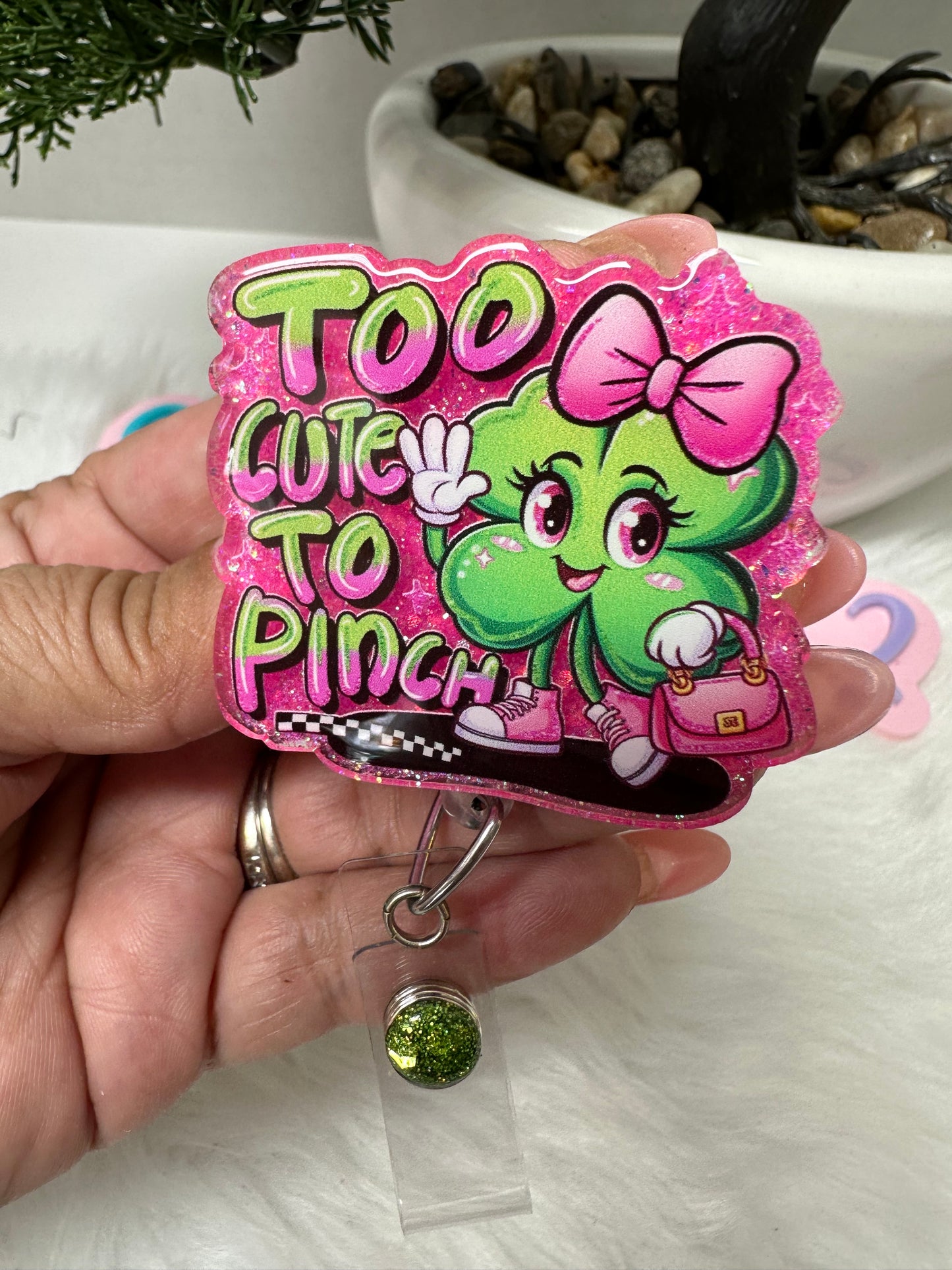 Too Cute To Pinch Badge Reel