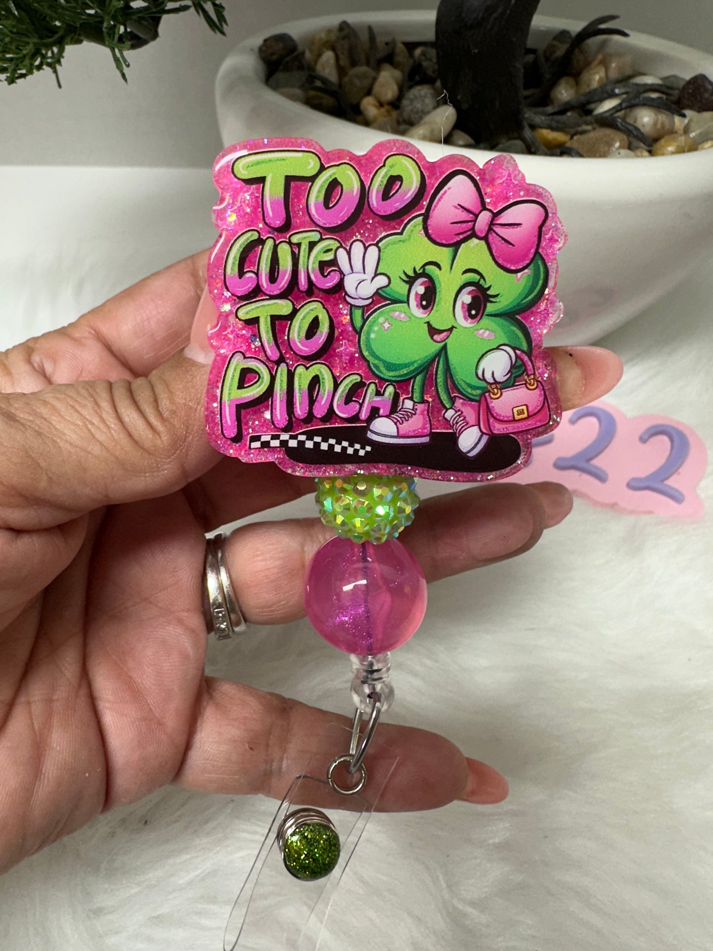 Too Cute To Pinch Badge Reel