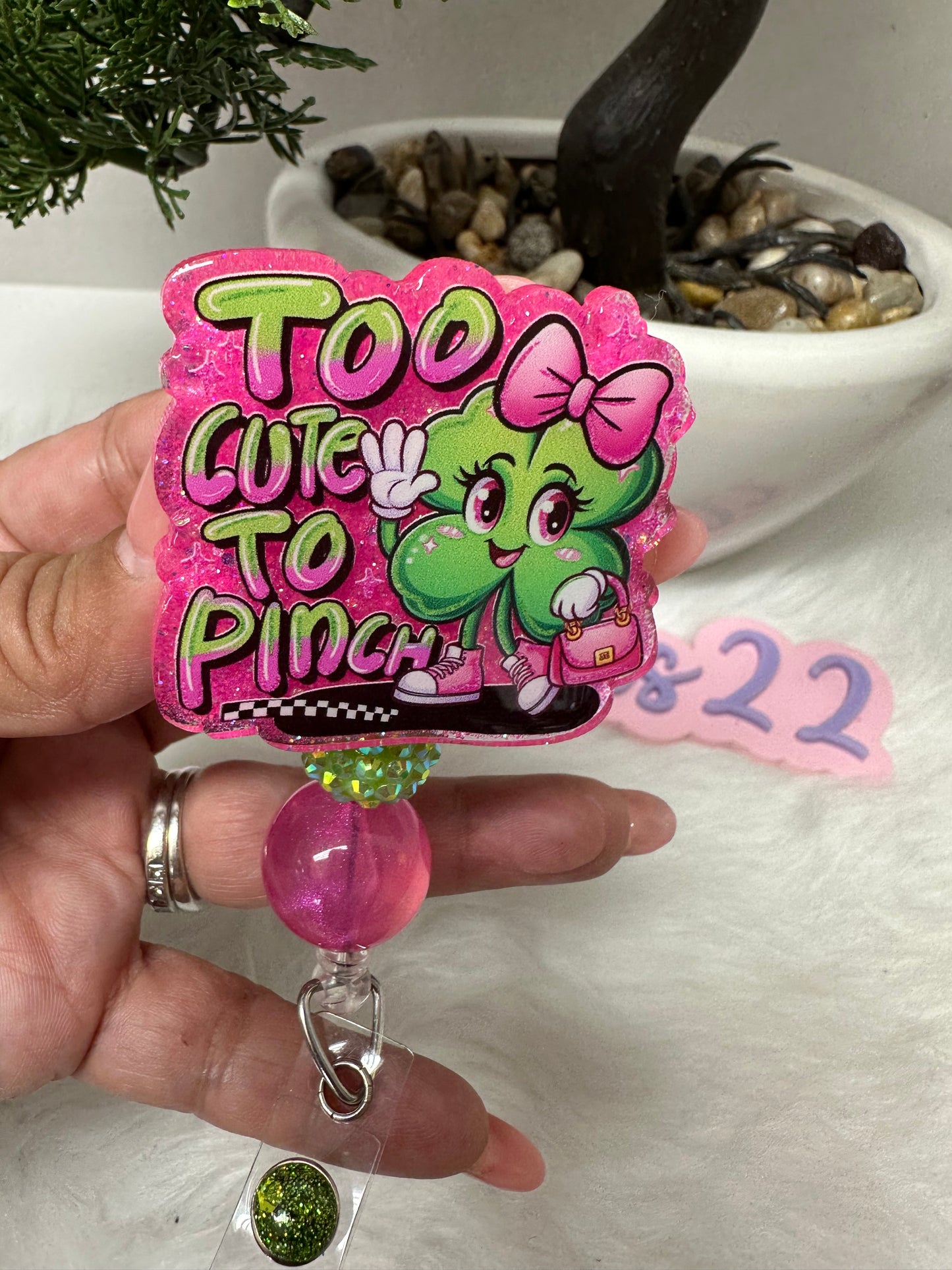 Too Cute To Pinch Badge Reel