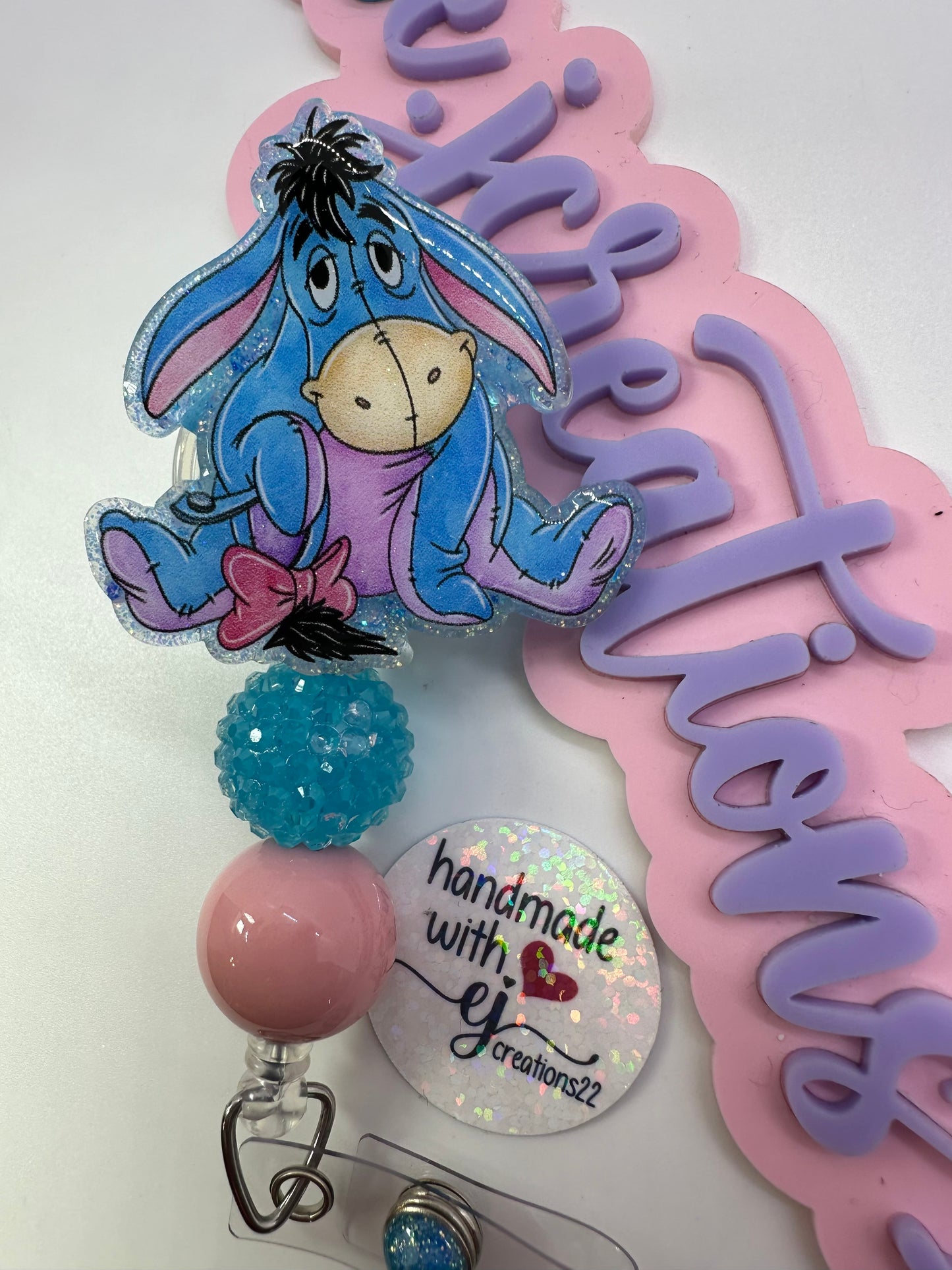 Pink and Blue  Donkey Badge Reel