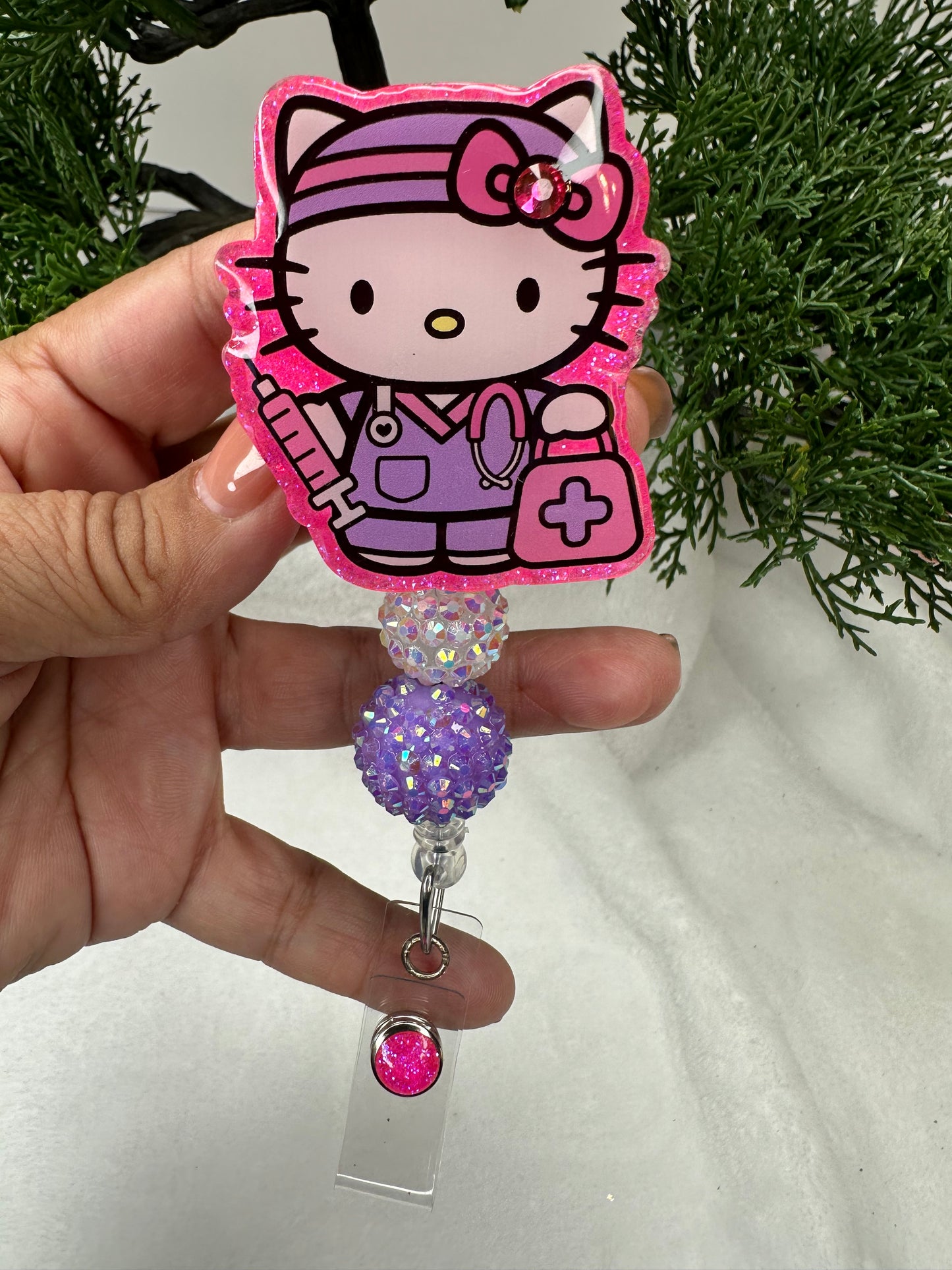 Kitty Phlebotomy Badge Reel