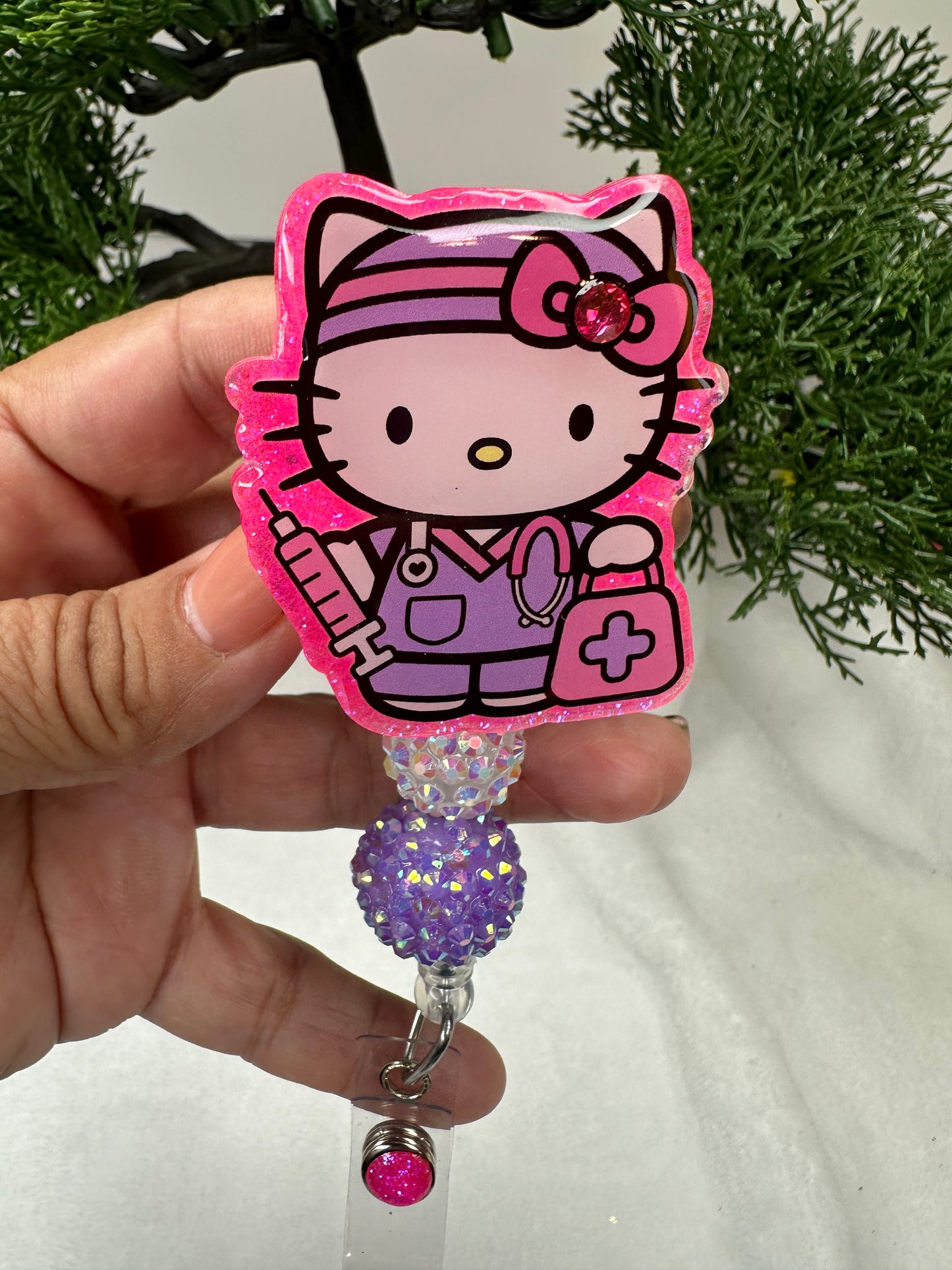 Kitty Phlebotomy Badge Reel