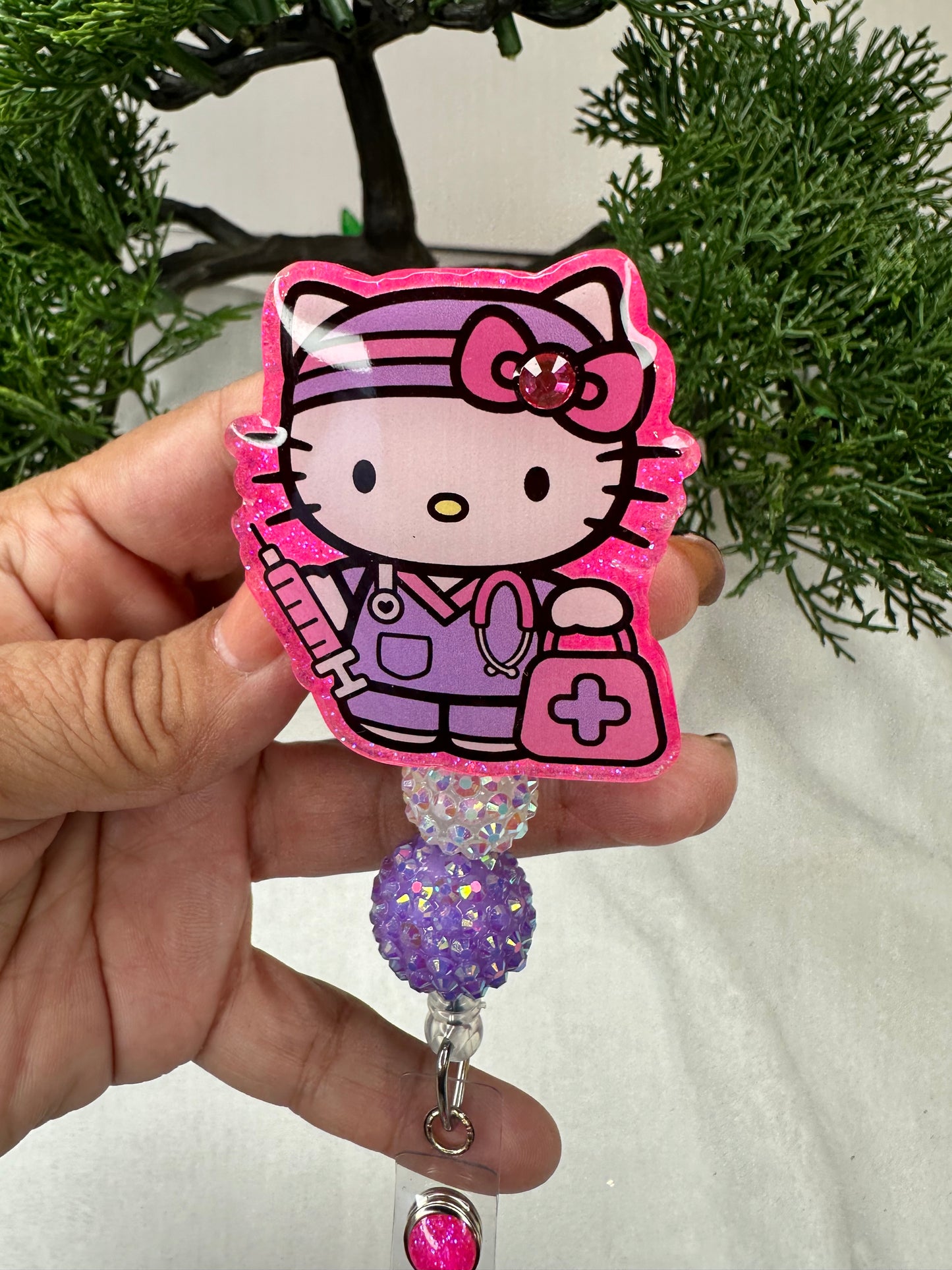 Kitty Phlebotomy Badge Reel