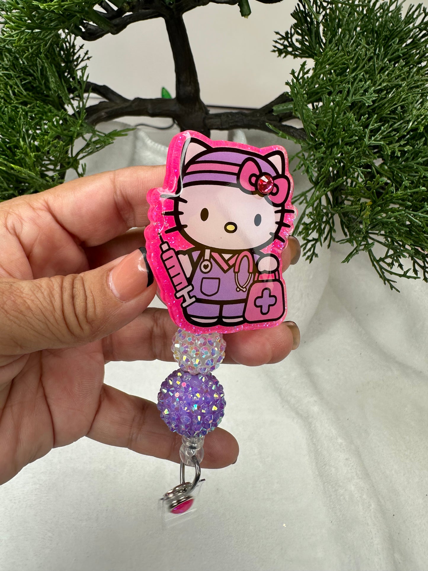 Kitty Phlebotomy Badge Reel