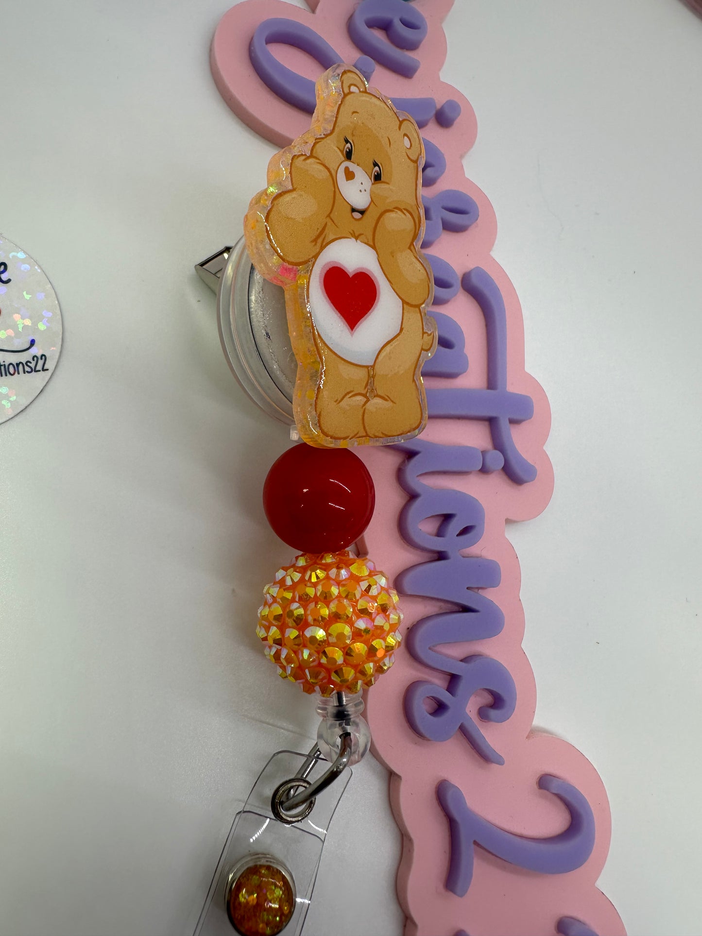 TenderHeart Bear Badge Reel