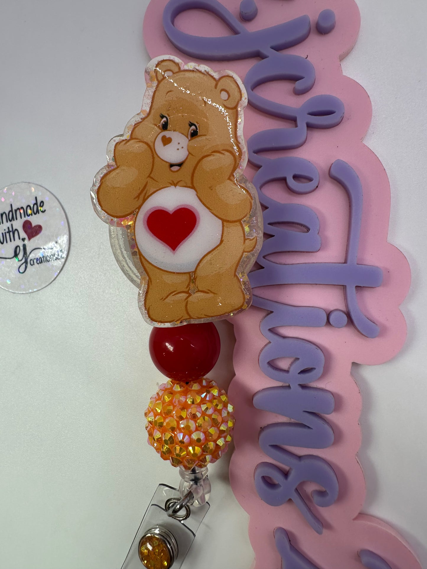 TenderHeart Bear Badge Reel