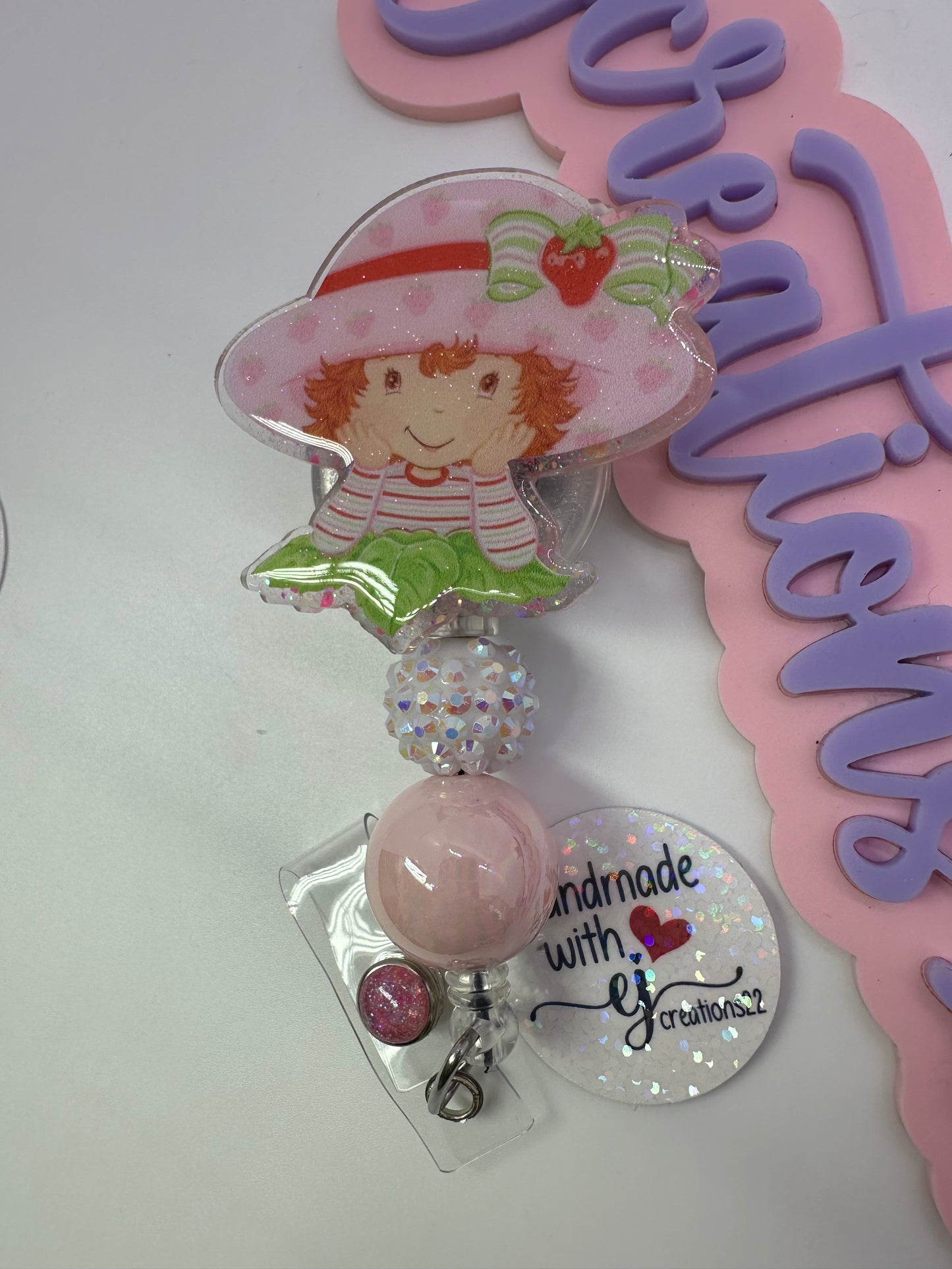 03 Strawberry Girl Anime Cartoon Badge Reel