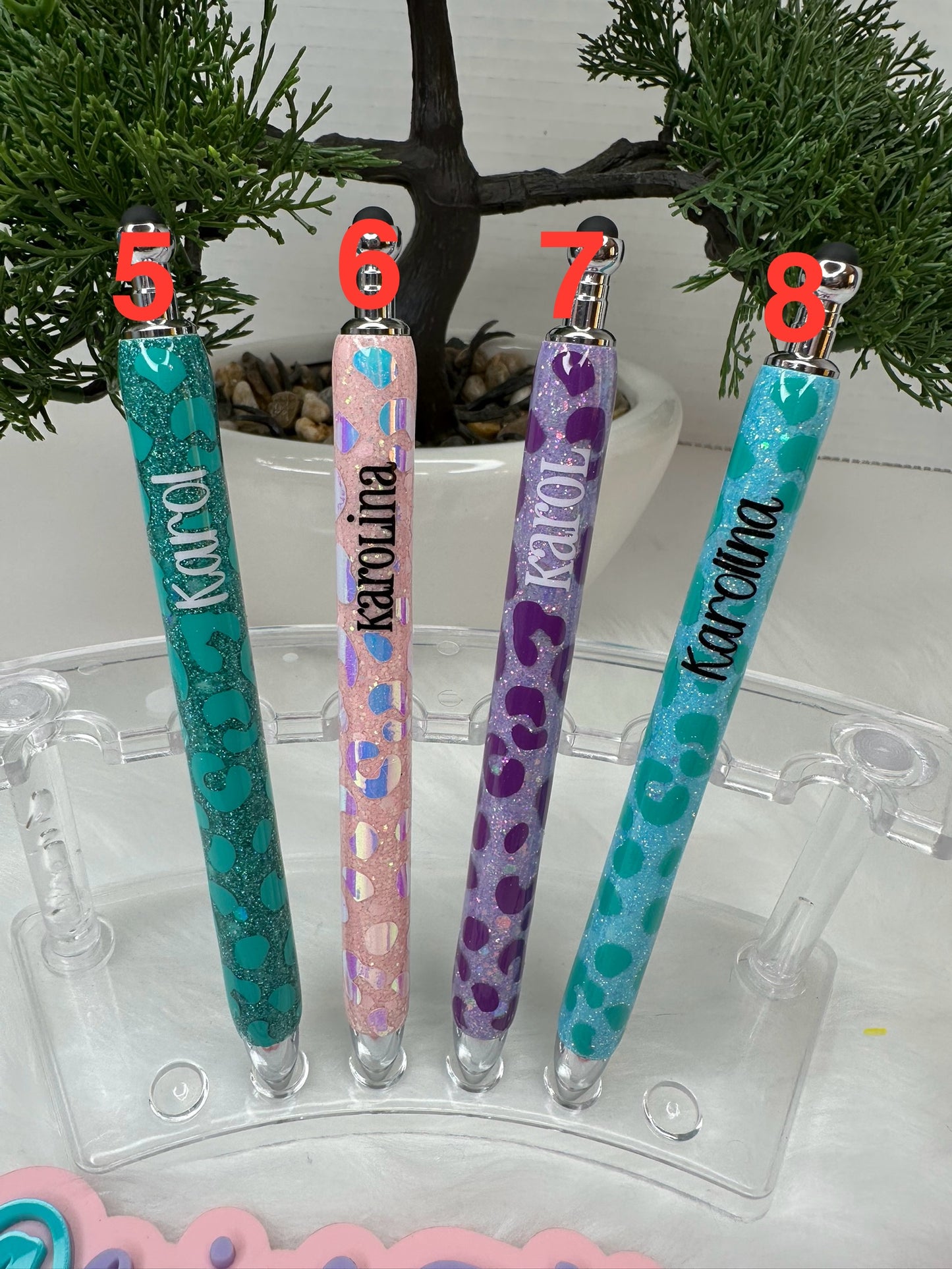Epoxy Glitter Pen with Stylus