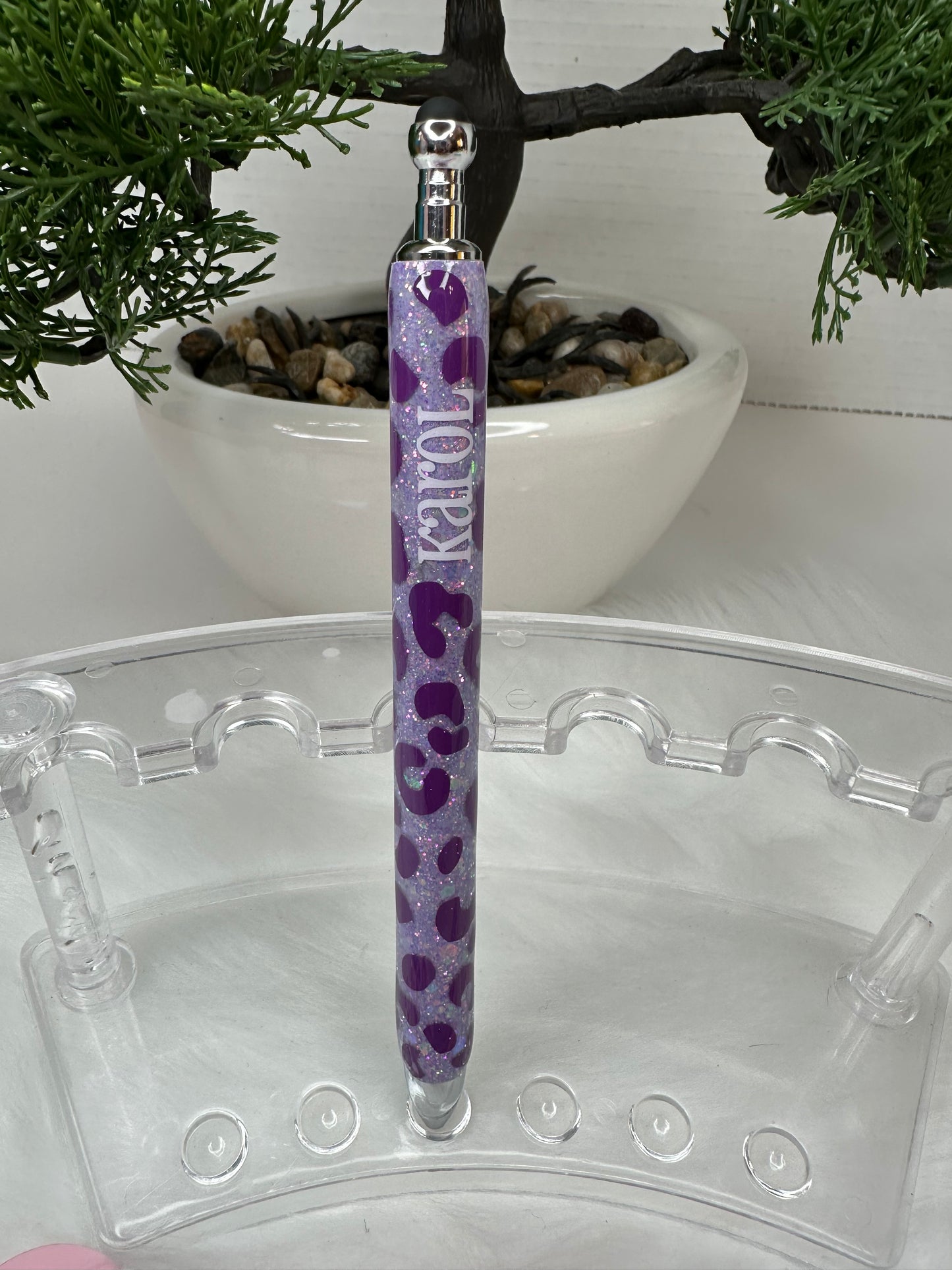 Epoxy Glitter Pen with Stylus