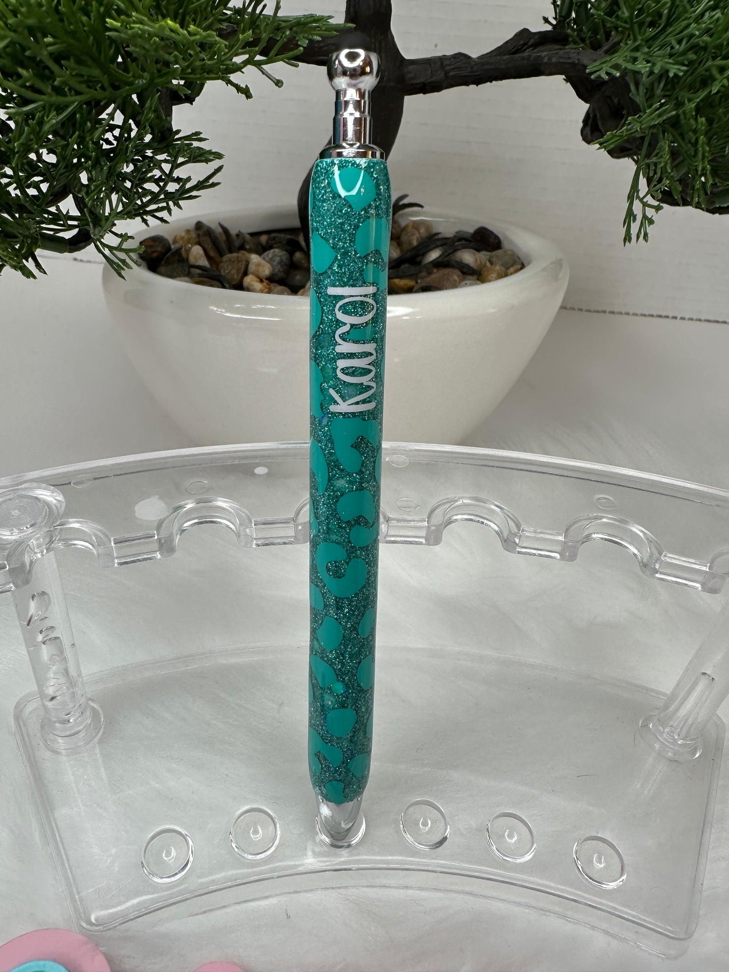 Epoxy Glitter Pen with Stylus