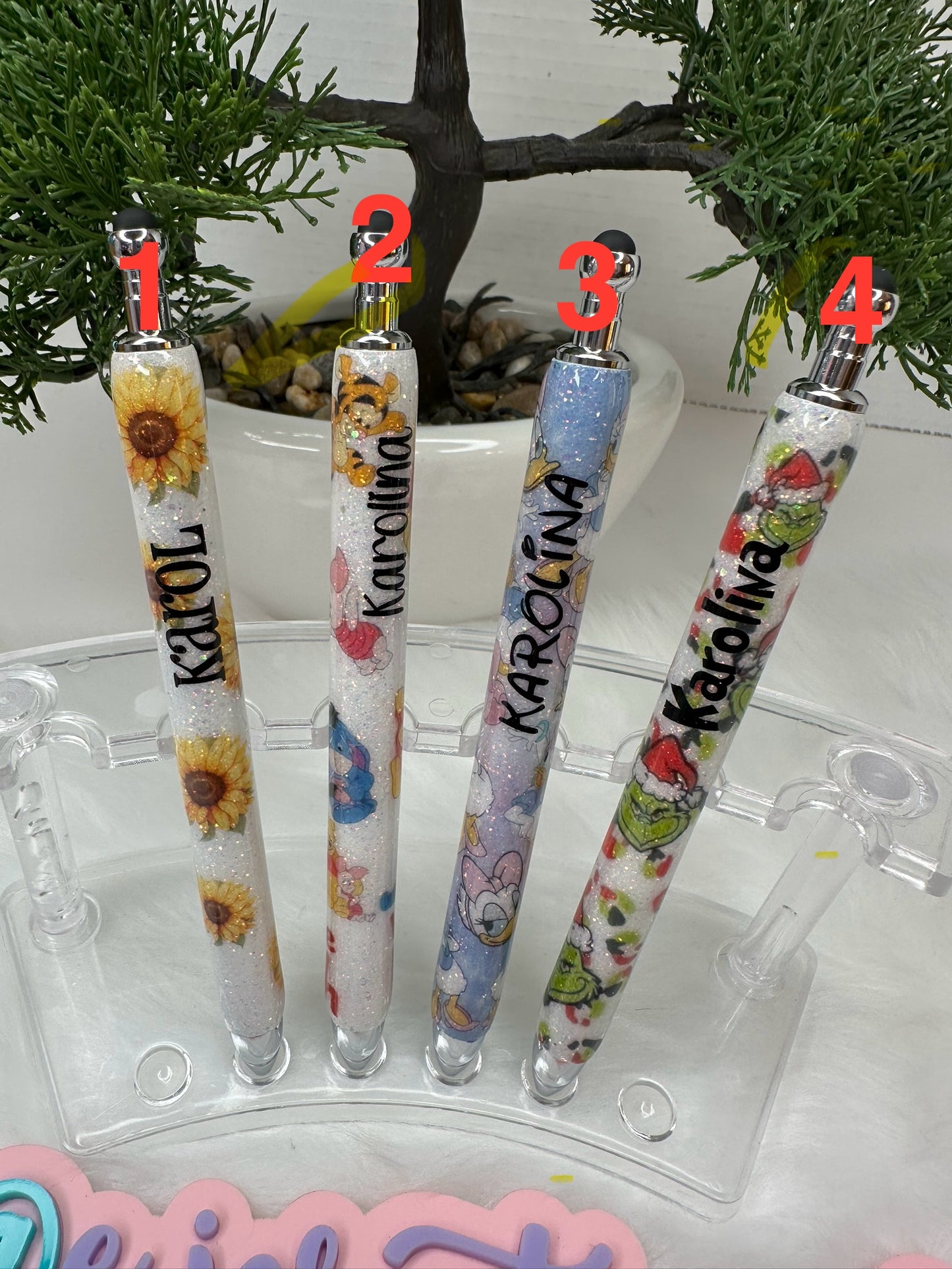 Epoxy Glitter Pen with Stylus