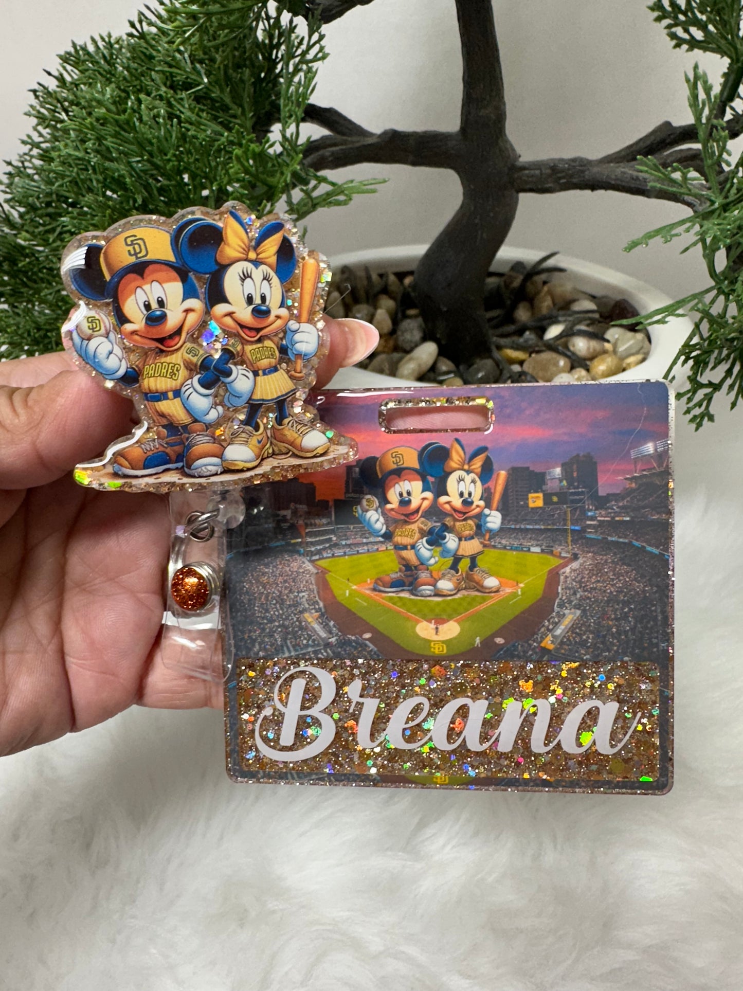 Mouse Couple SD Baseball Badge Buddy Set