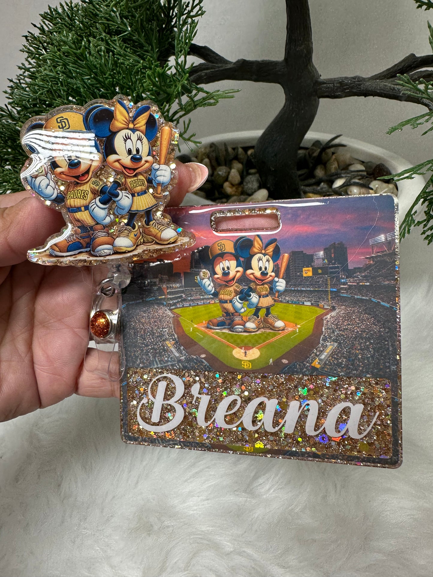 Mouse Couple SD Baseball Badge Buddy Set