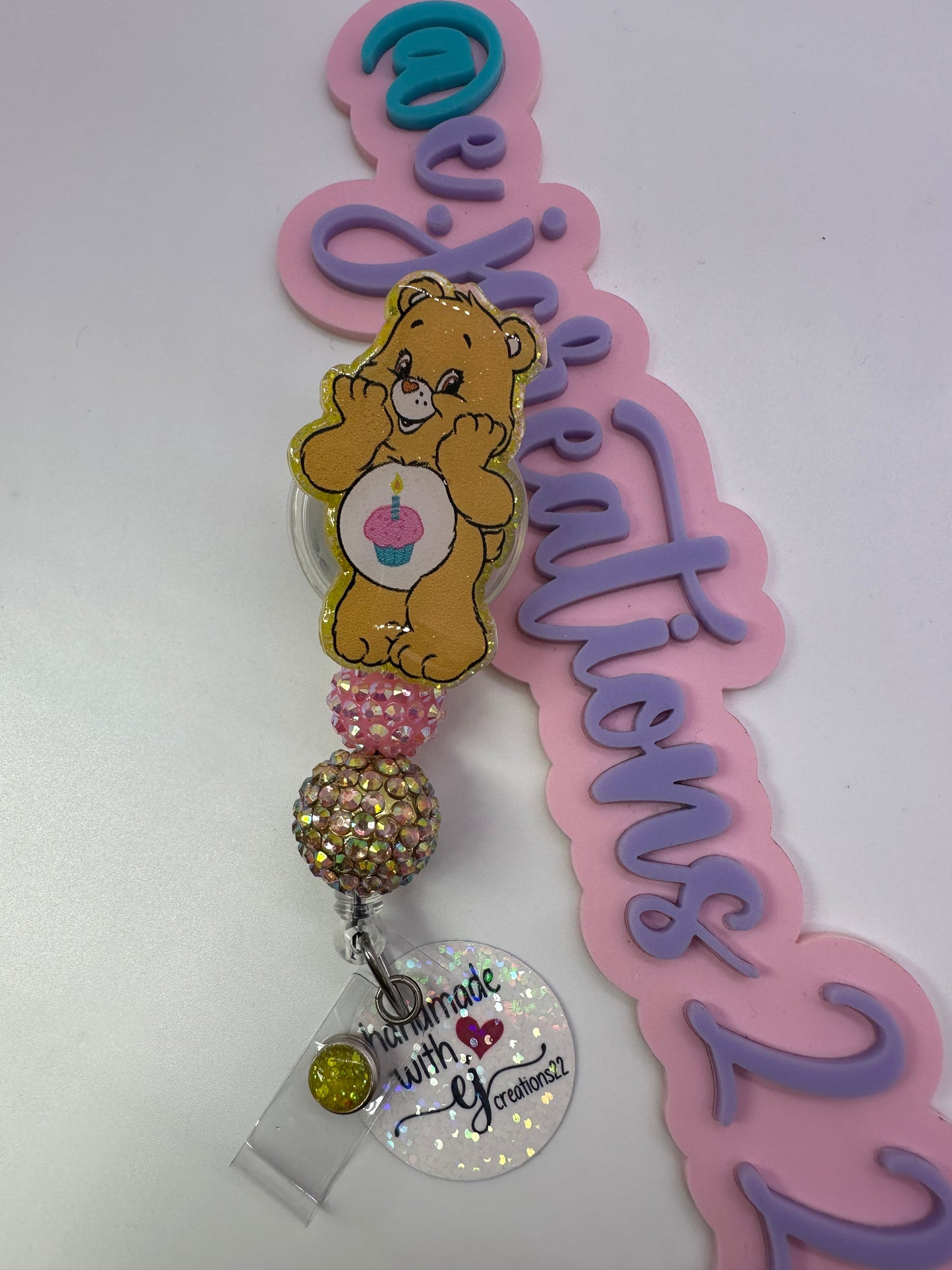 Birthday  Bear Badge Reel