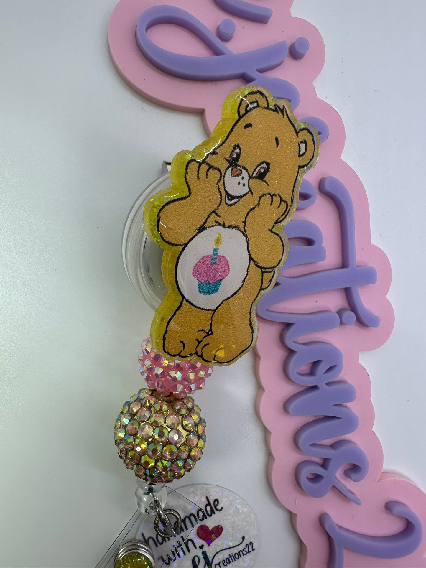 Birthday  Bear Badge Reel