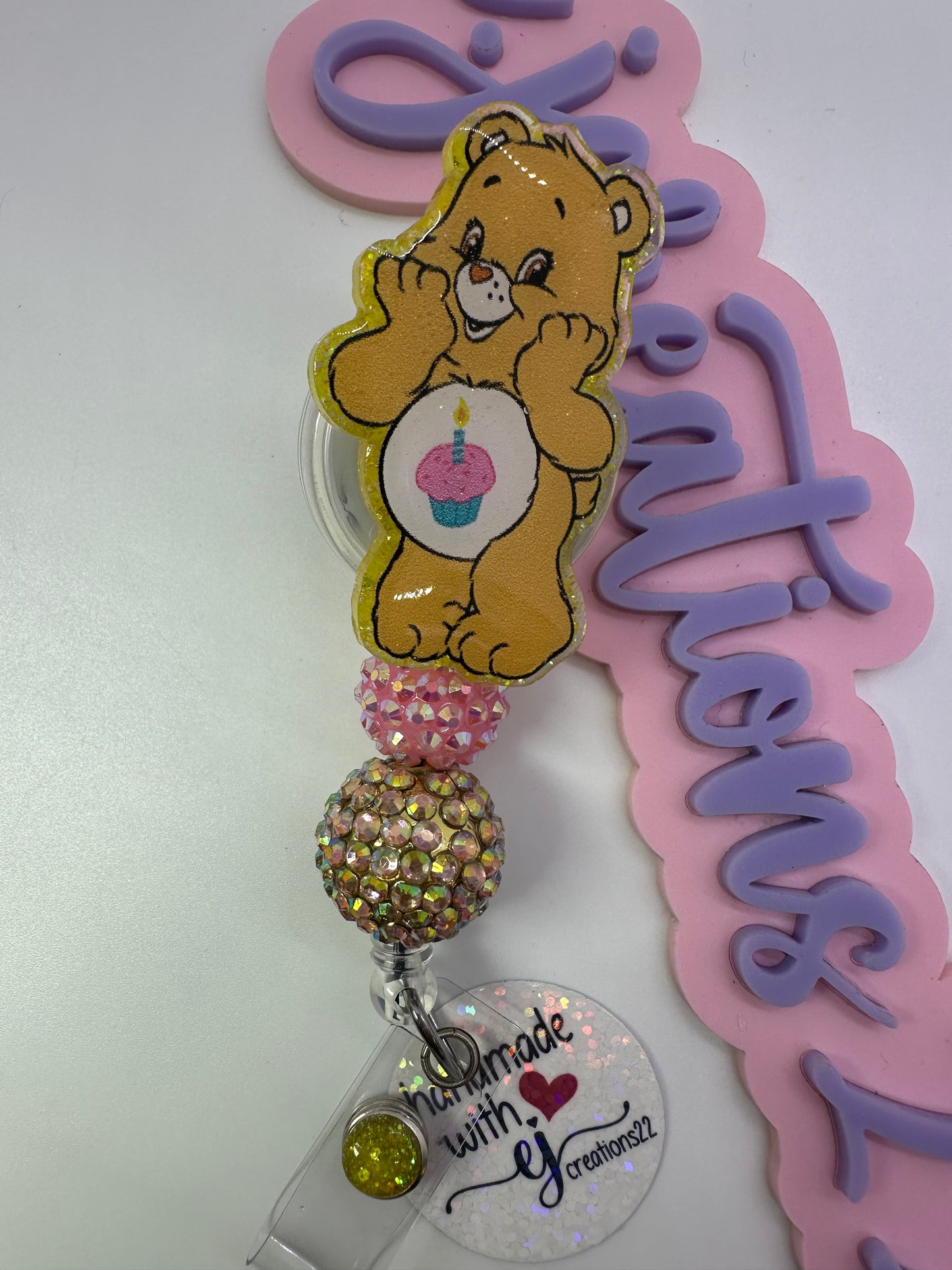 Birthday  Bear Badge Reel