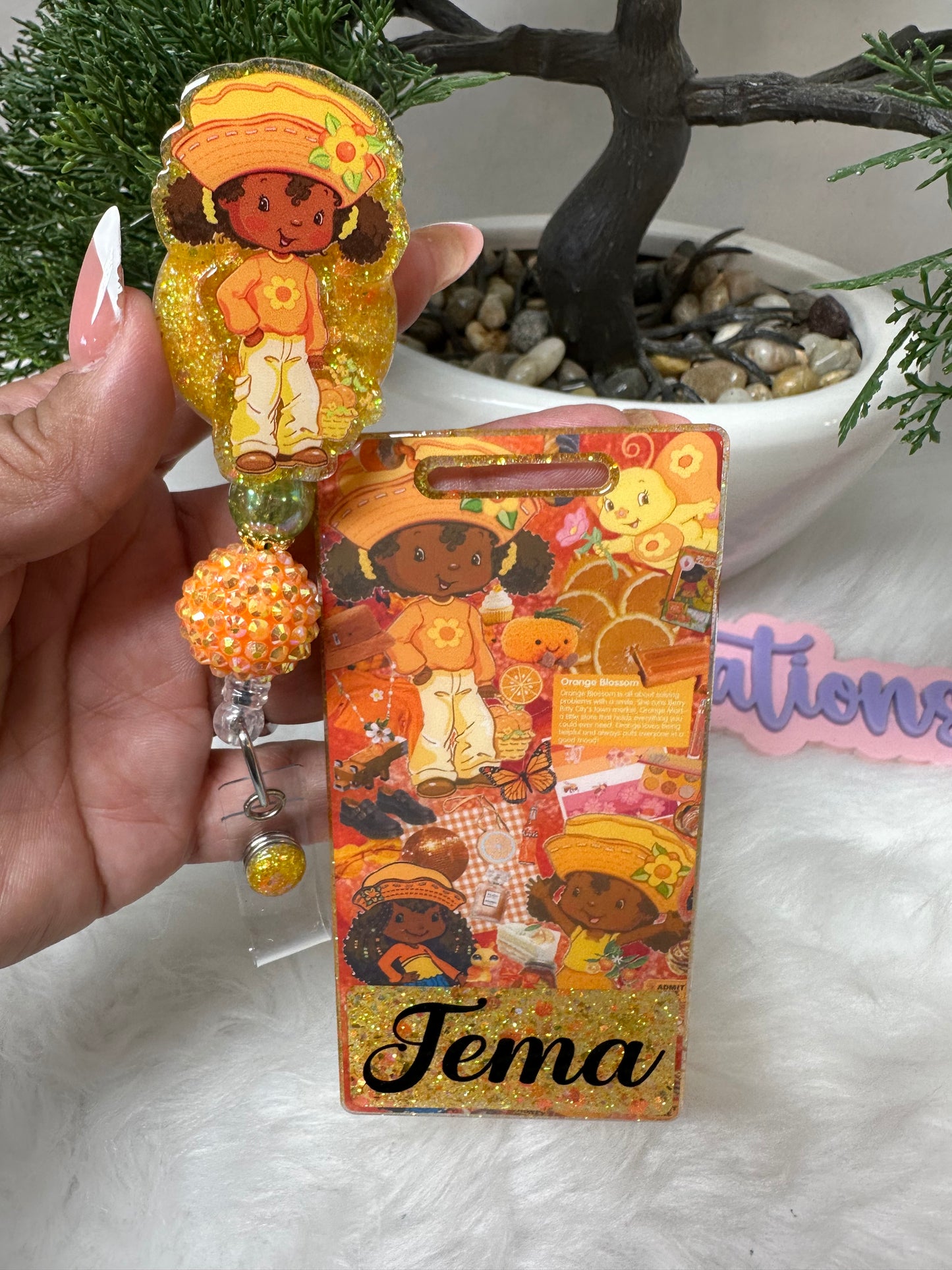 Orange Blossom Badge Buddy Set