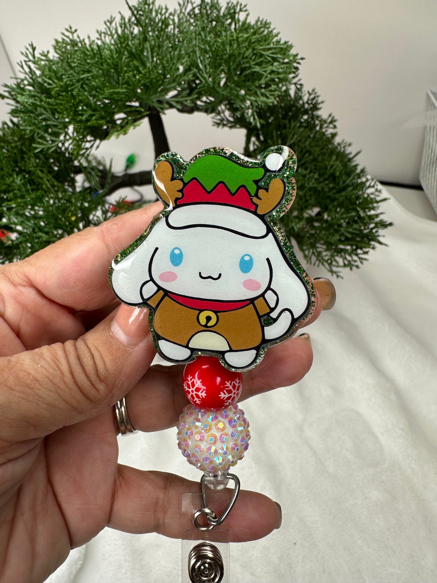 Kawaii Elf Cinnamonroll Badge Reel