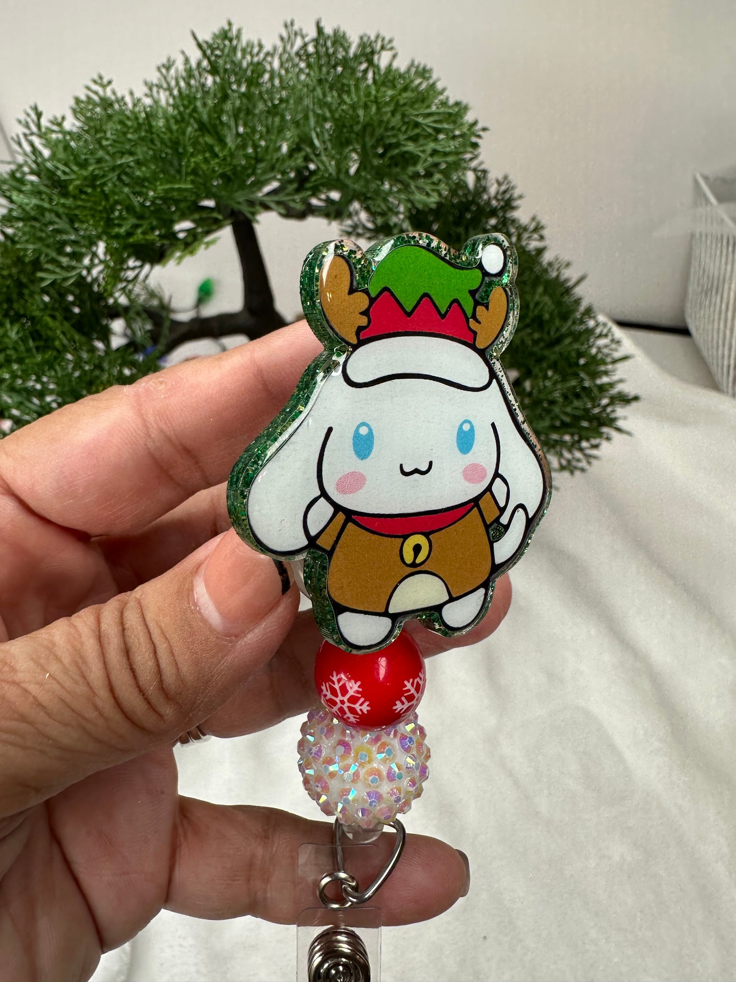 Kawaii Elf Cinnamonroll Badge Reel