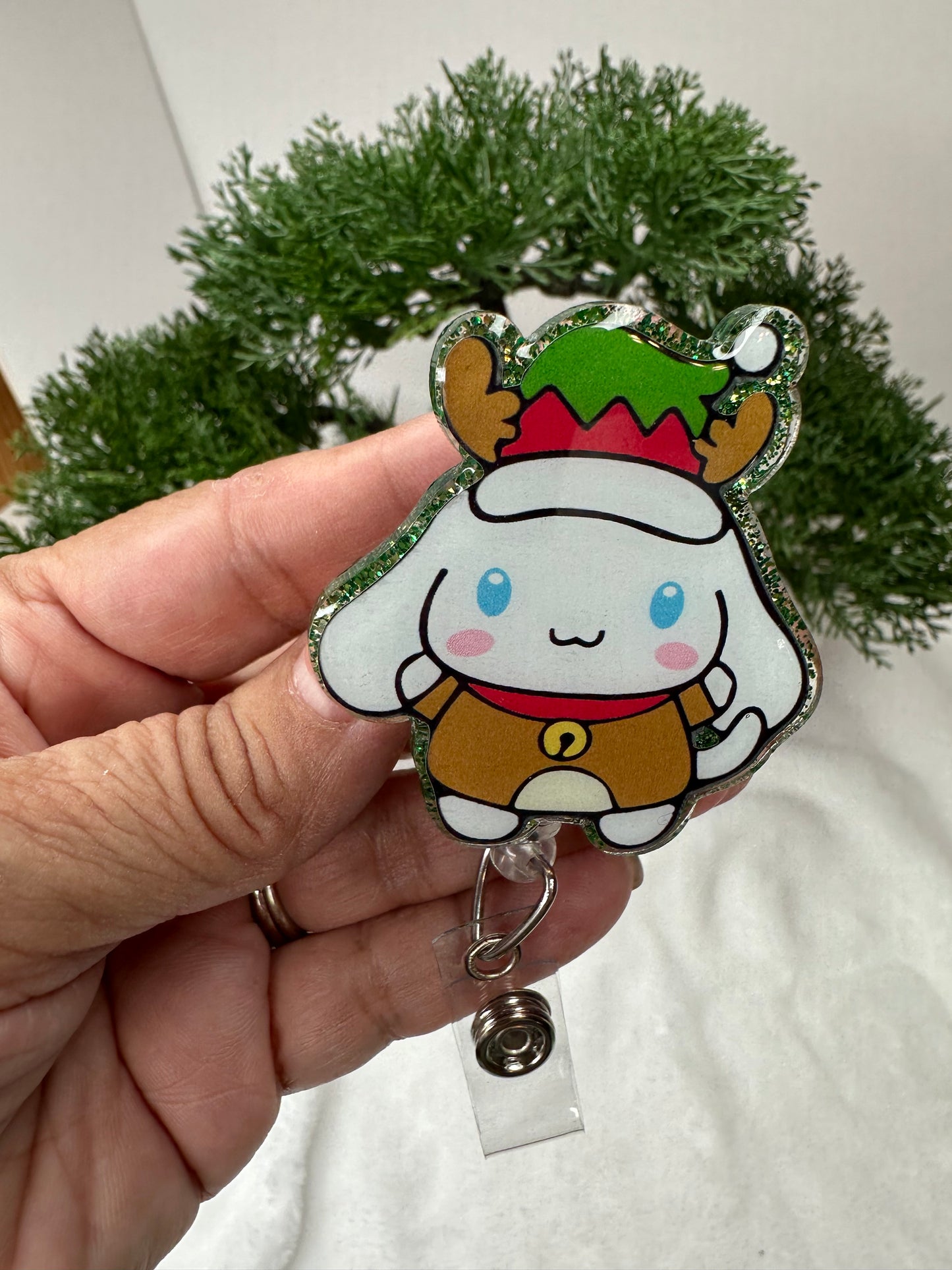 Kawaii Elf Cinnamonroll Badge Reel