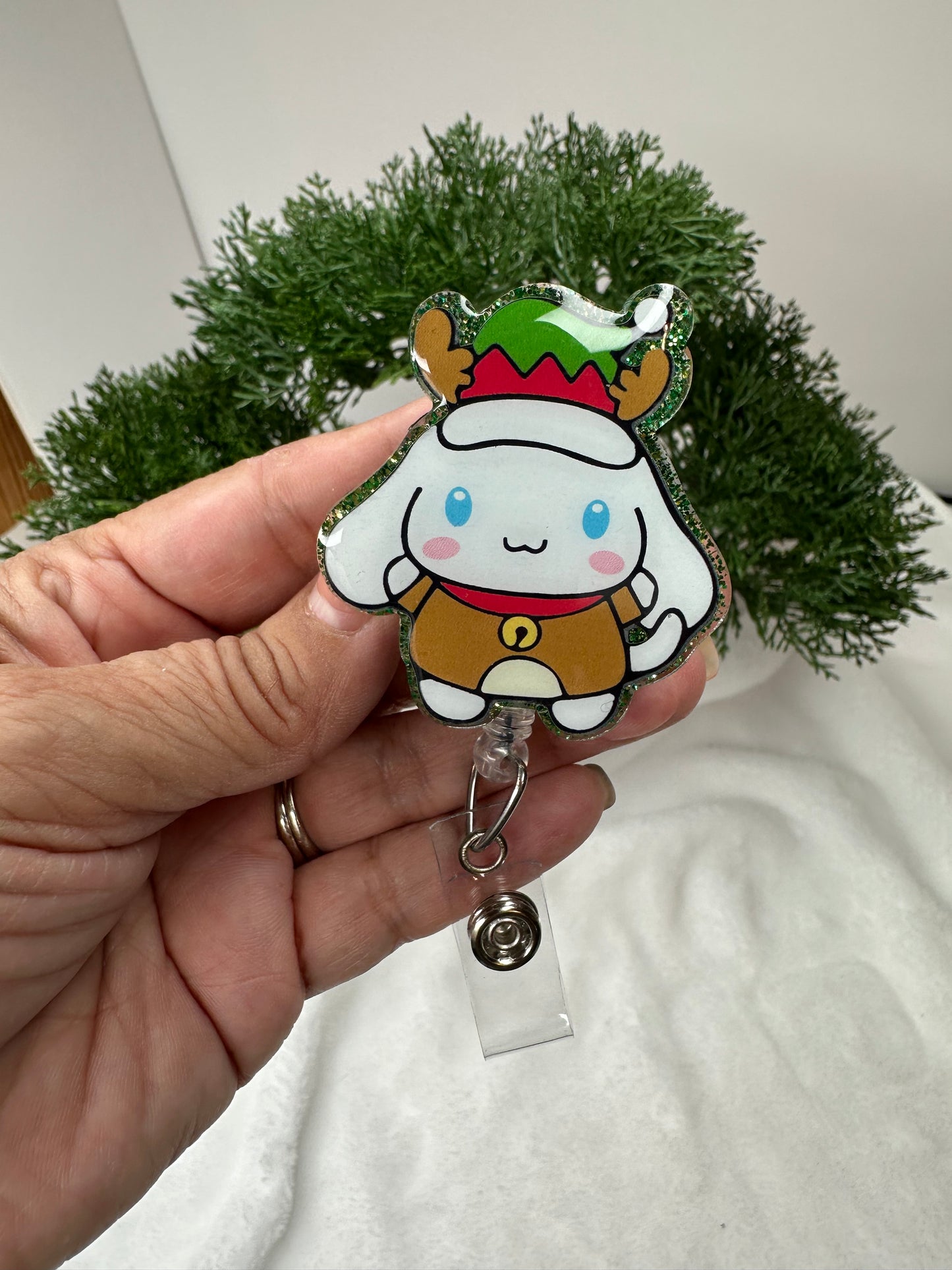 Kawaii Elf Cinnamonroll Badge Reel