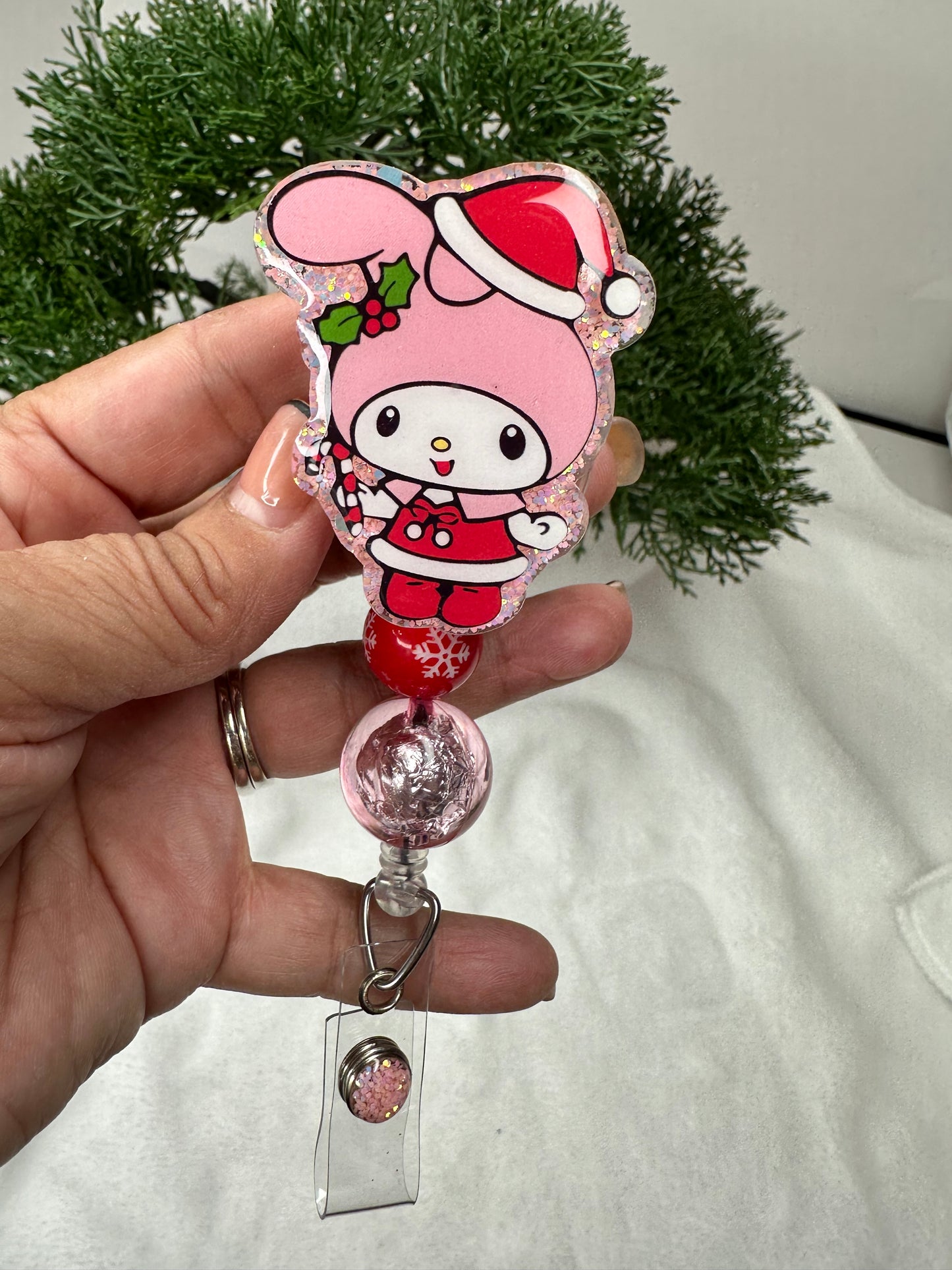 Santa Kawaii My Melody Badge Reel