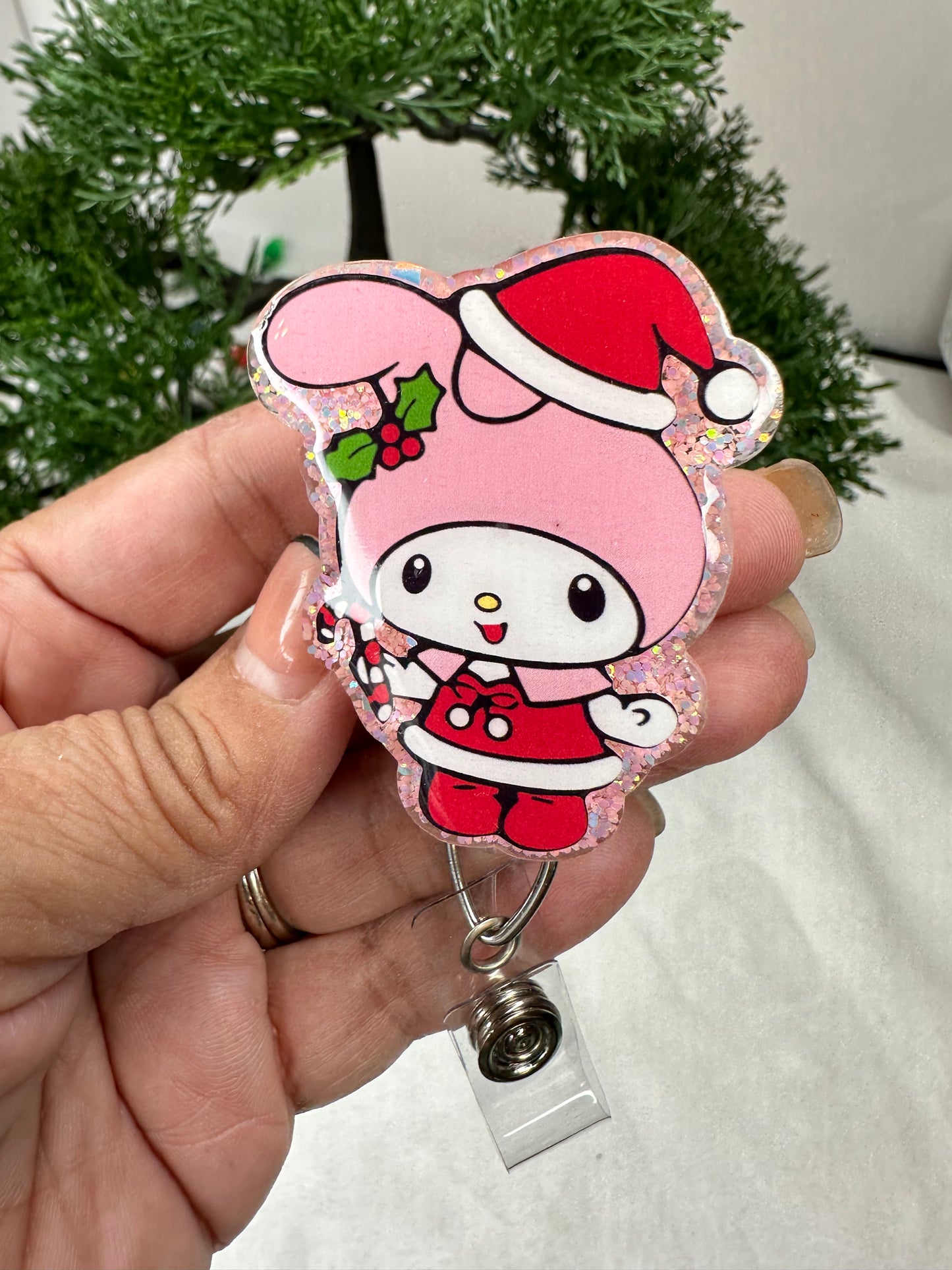 Santa Kawaii My Melody Badge Reel