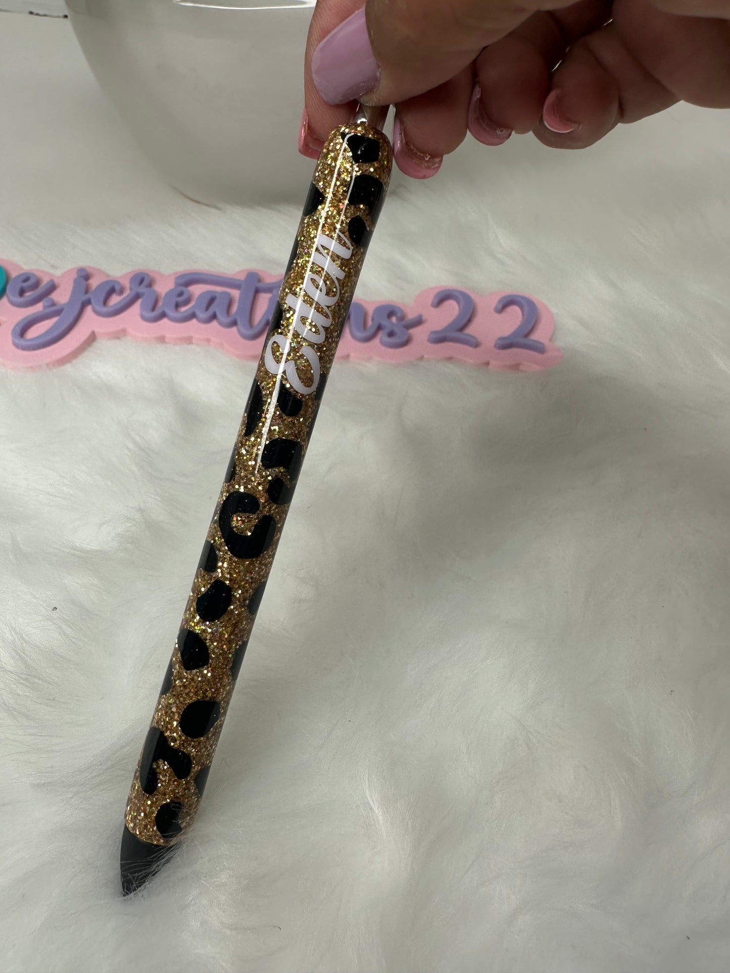 Leopard Epoxy Glitter Pen