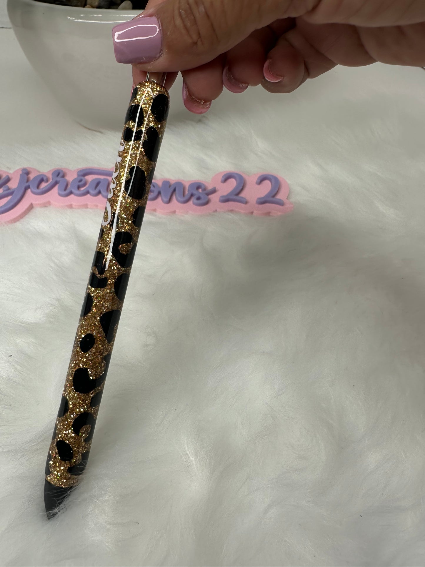 Leopard Epoxy Glitter Pen