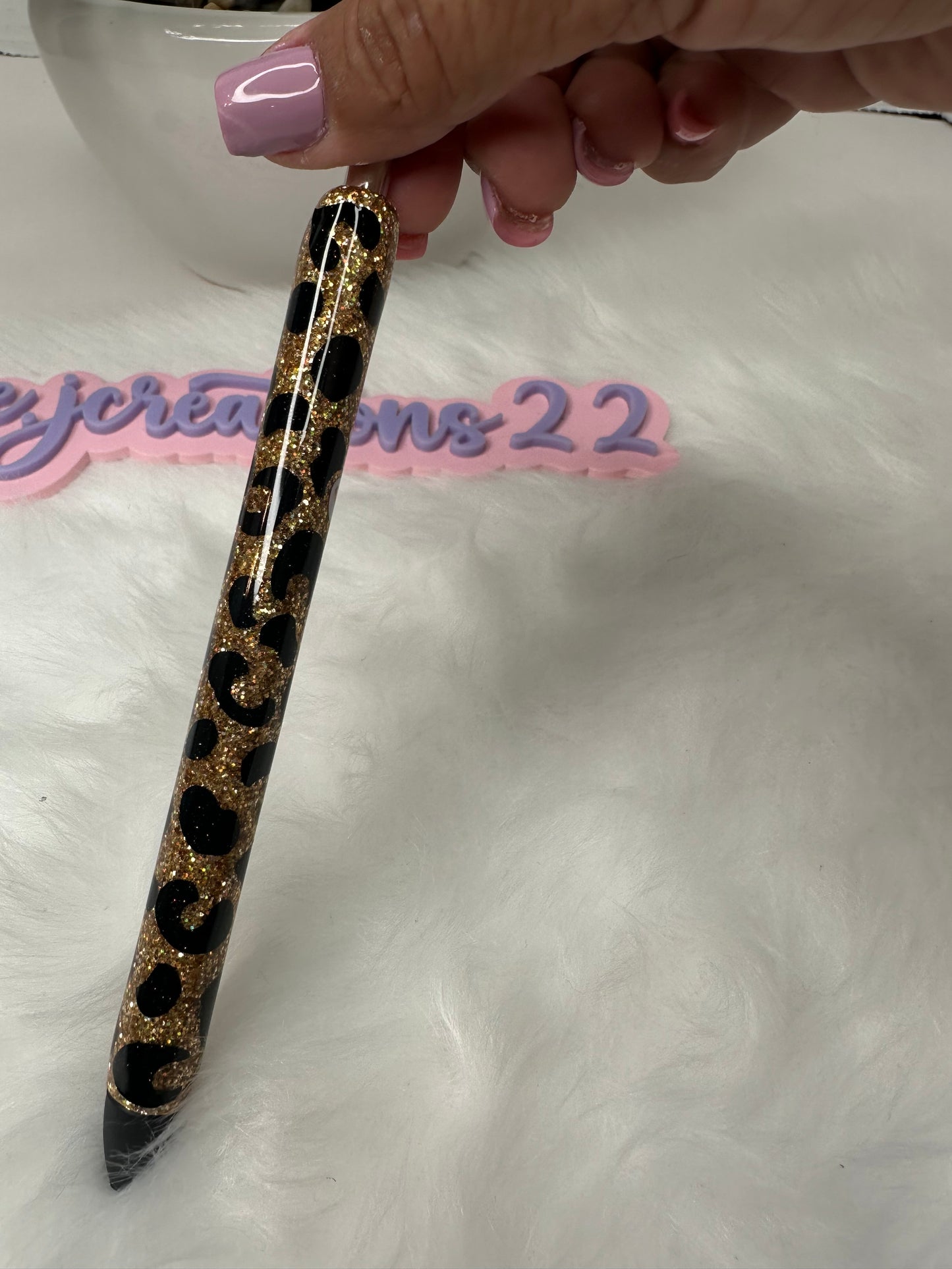 Leopard Epoxy Glitter Pen