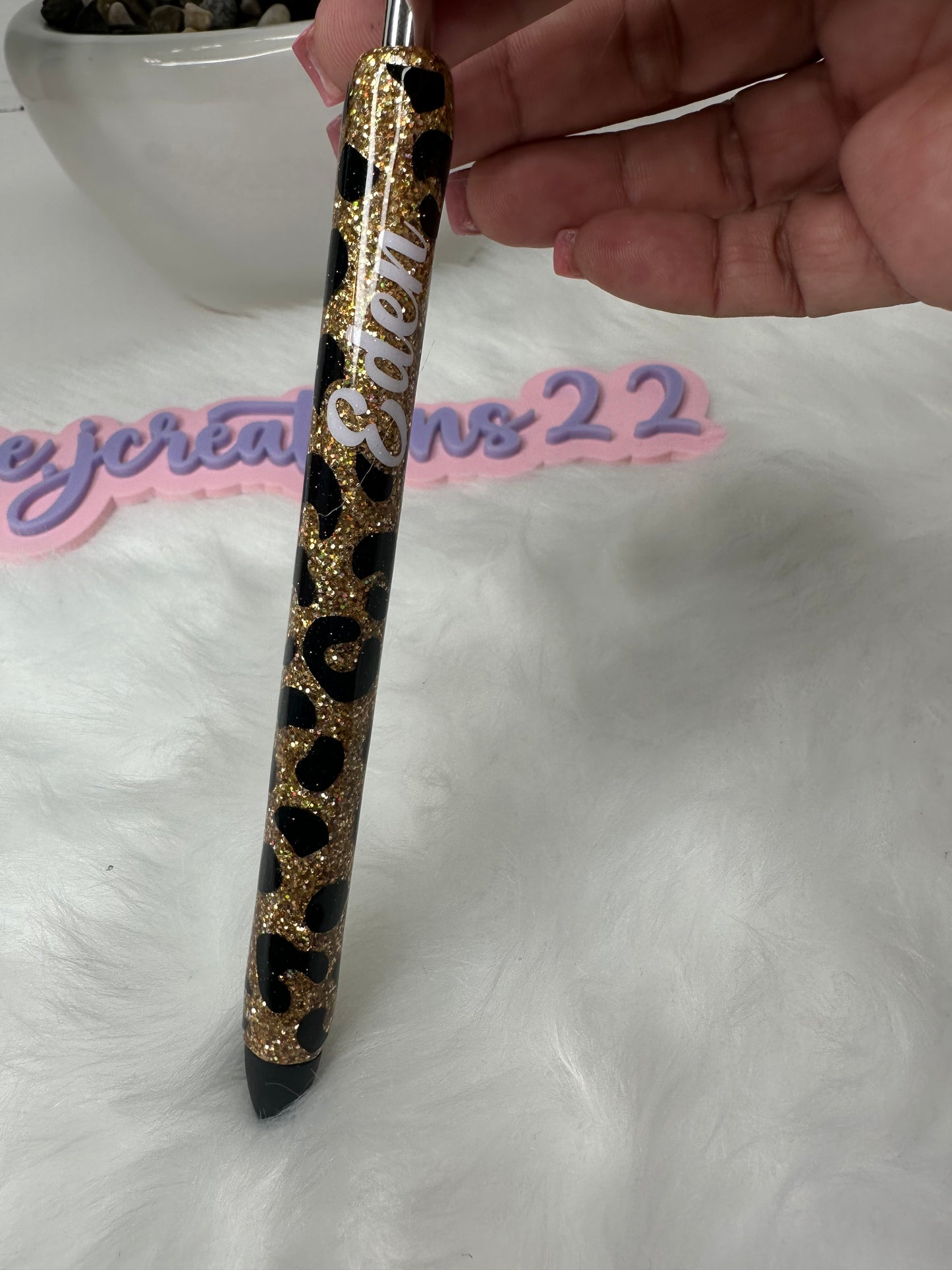 Leopard Epoxy Glitter Pen